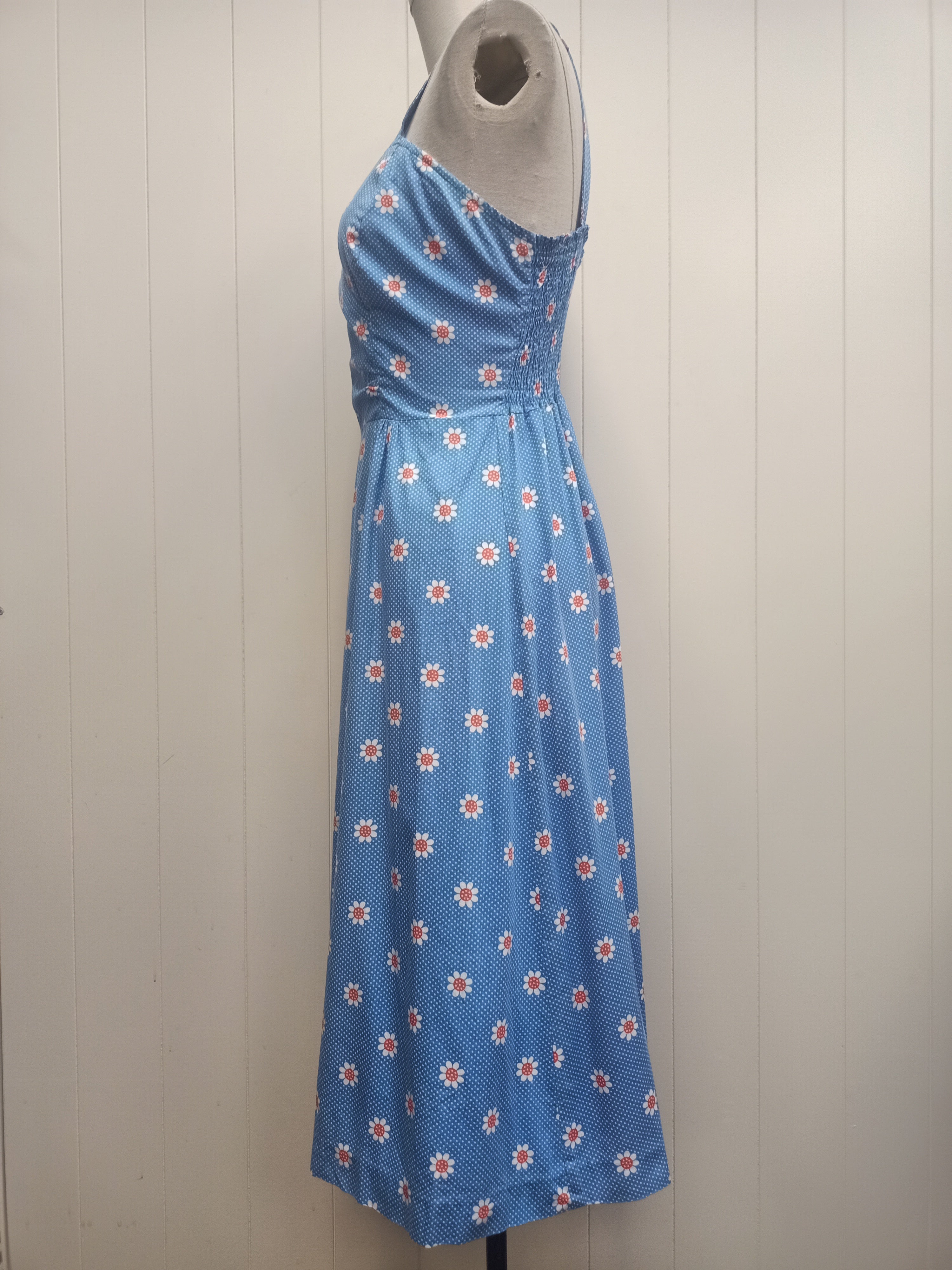 Vintage Polka Dot Daisy Dress