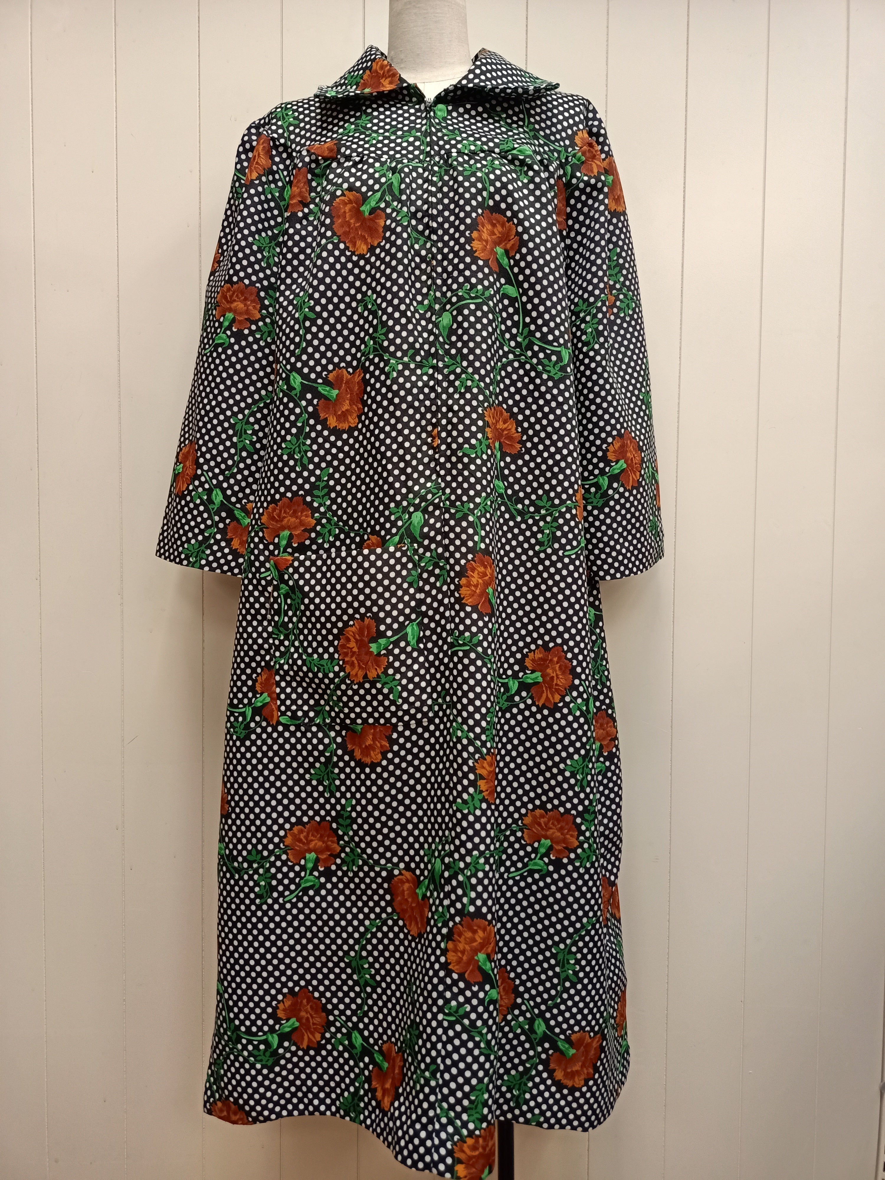 Vintage Carnation Polka Dot Dress