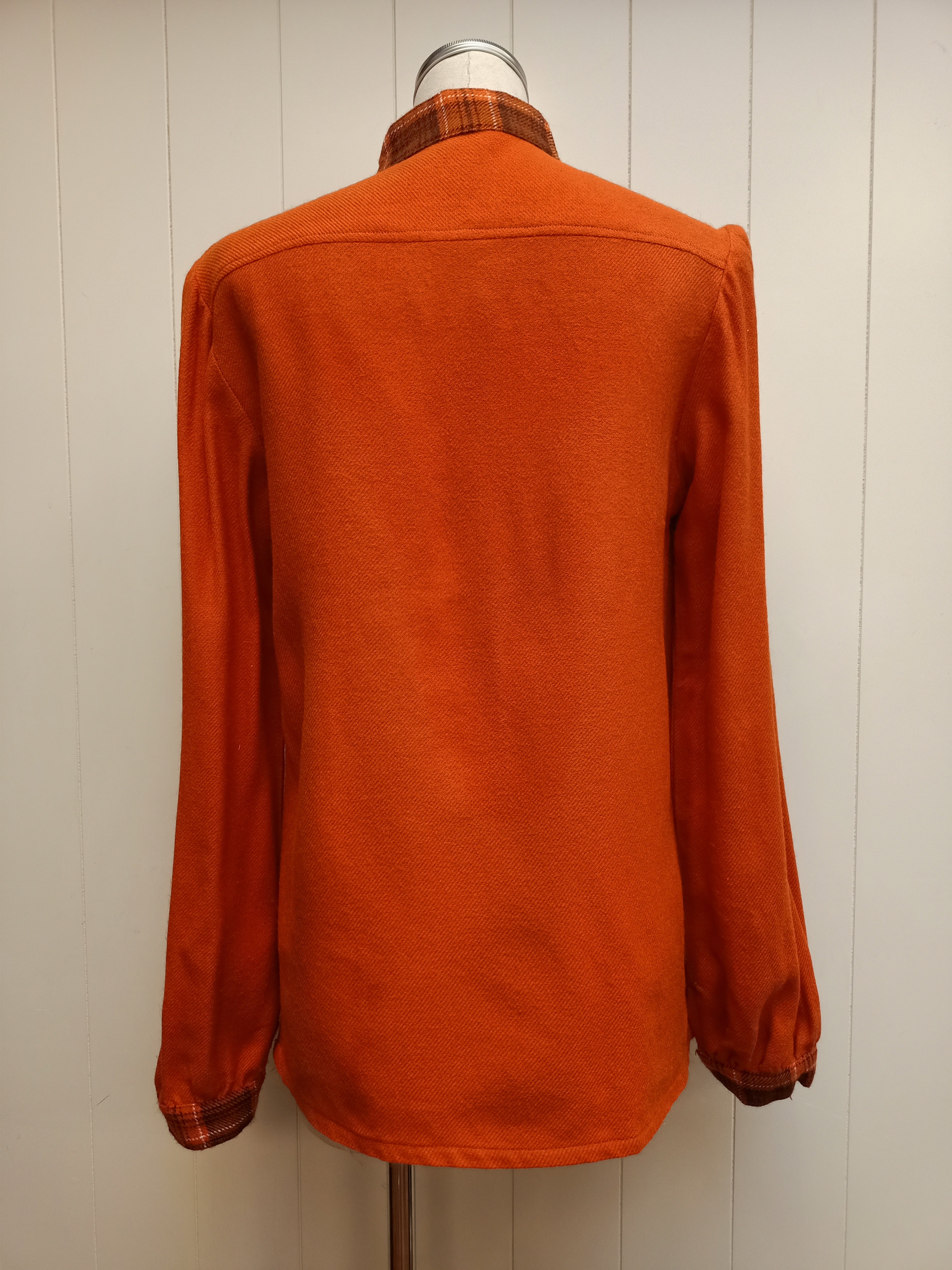 Vintage Orange Mock Turtleneck Shirt