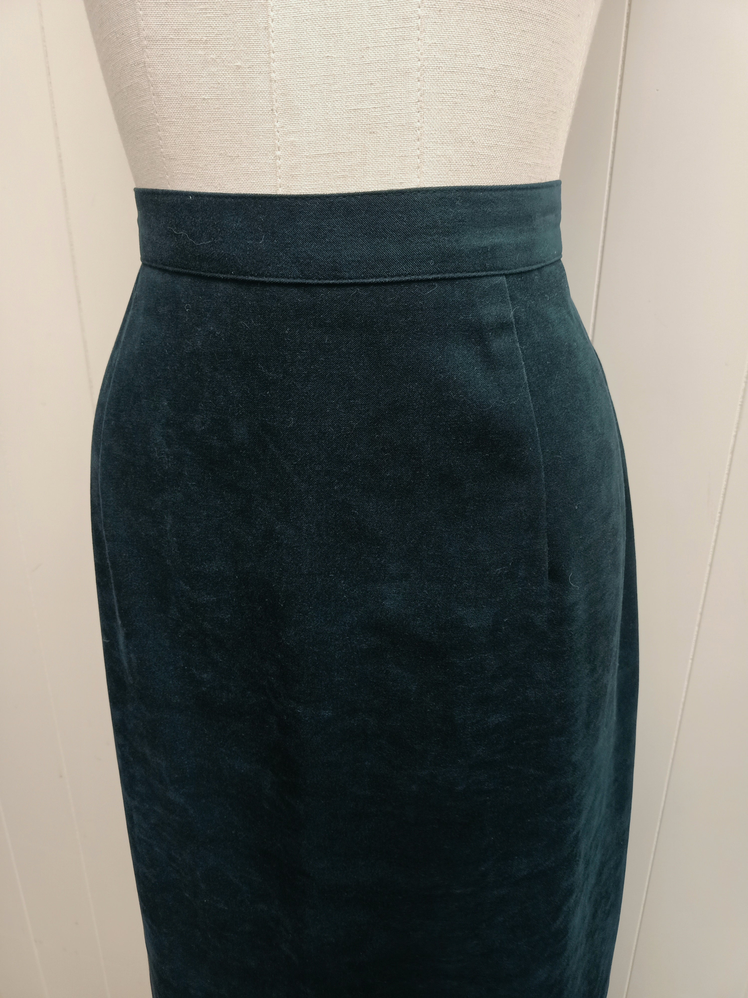 Vintage Deep Emerald Pencil Skirt