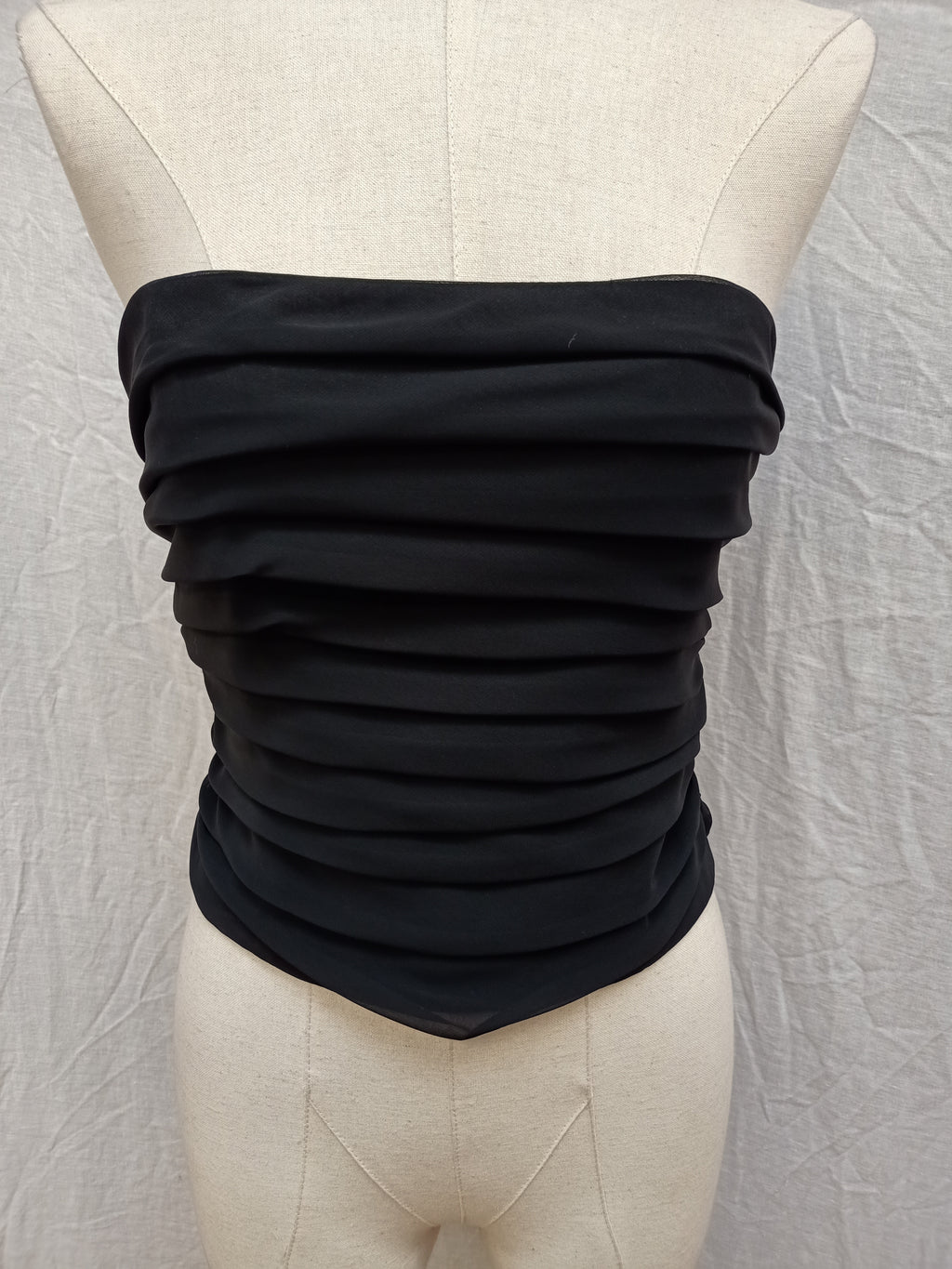 Mr K Strapless Chiffon Shirt