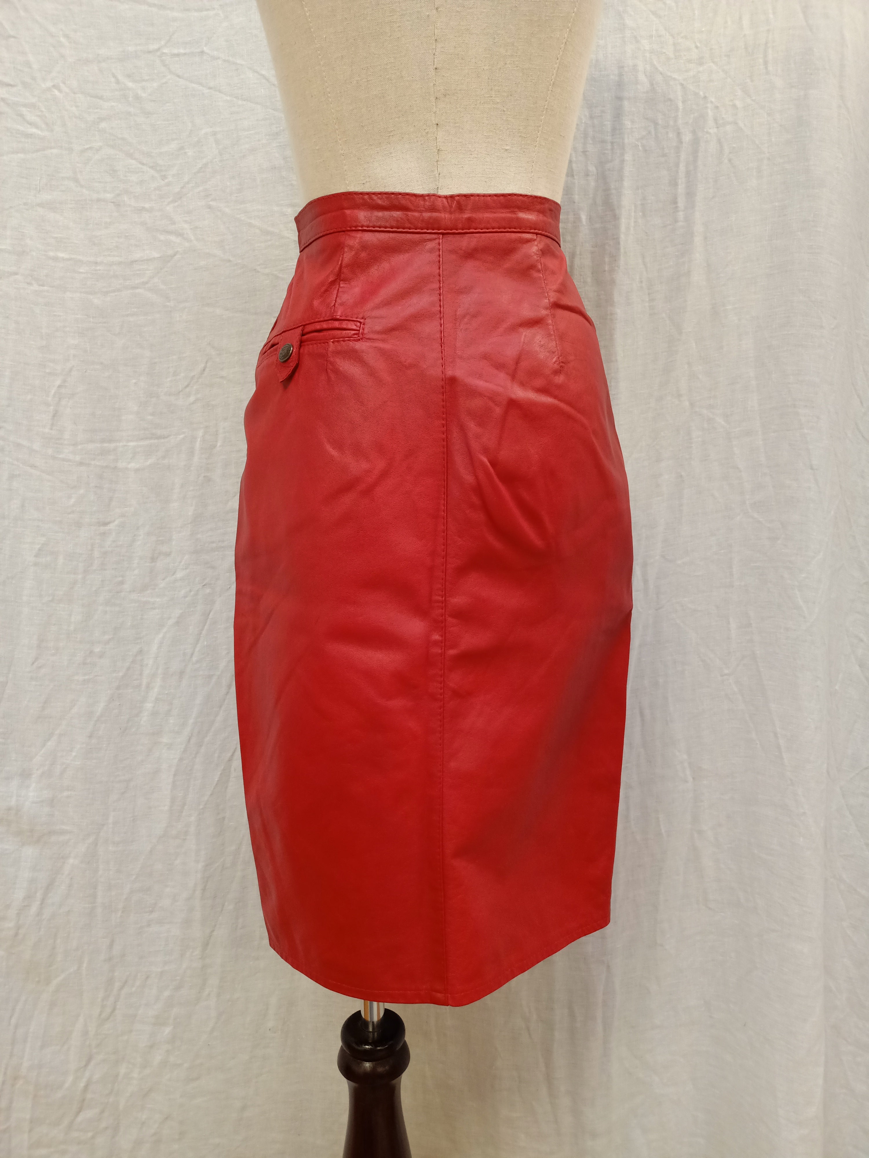 Retro Leather Skirt