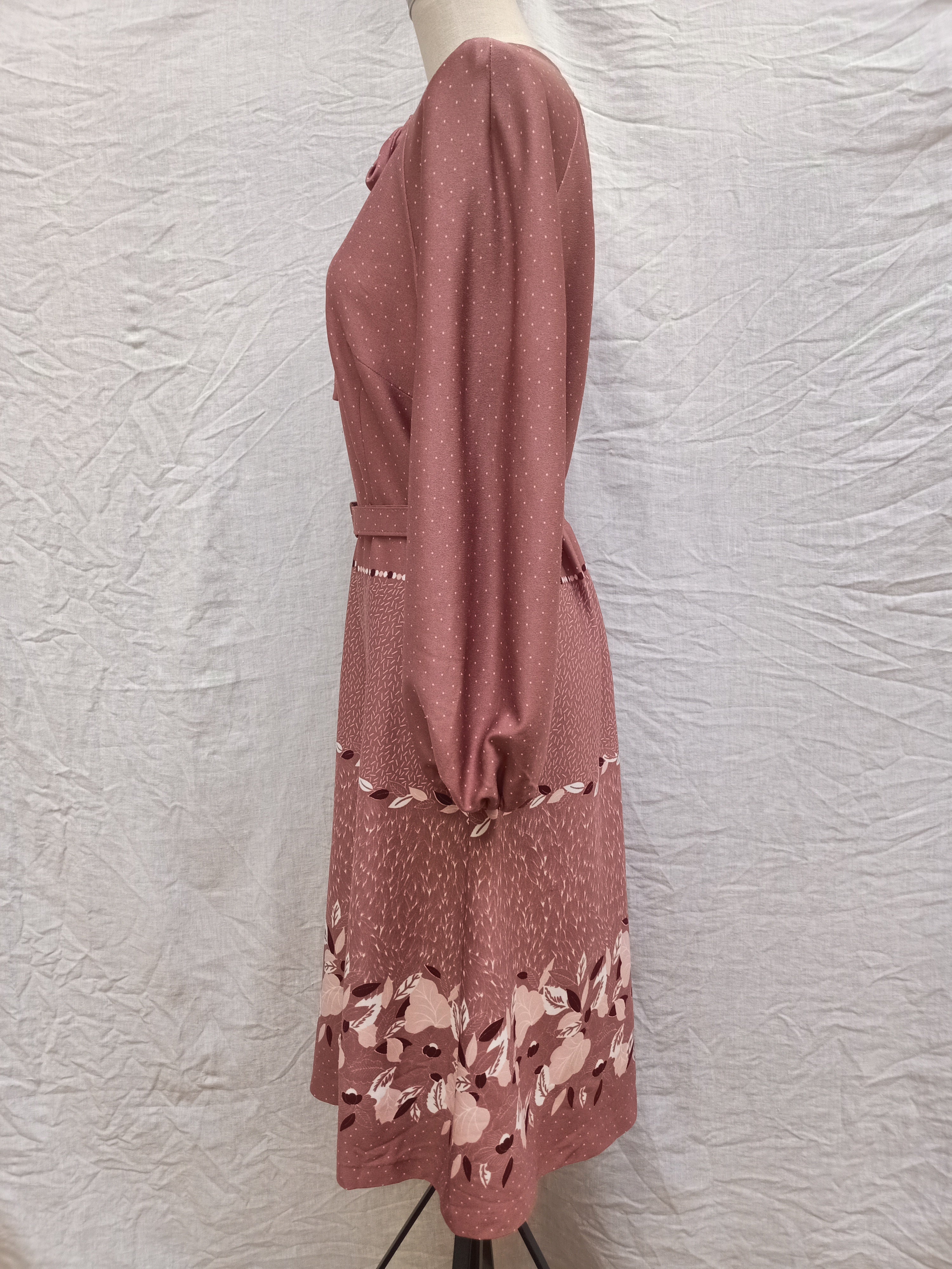 Vintage Border Print Dress