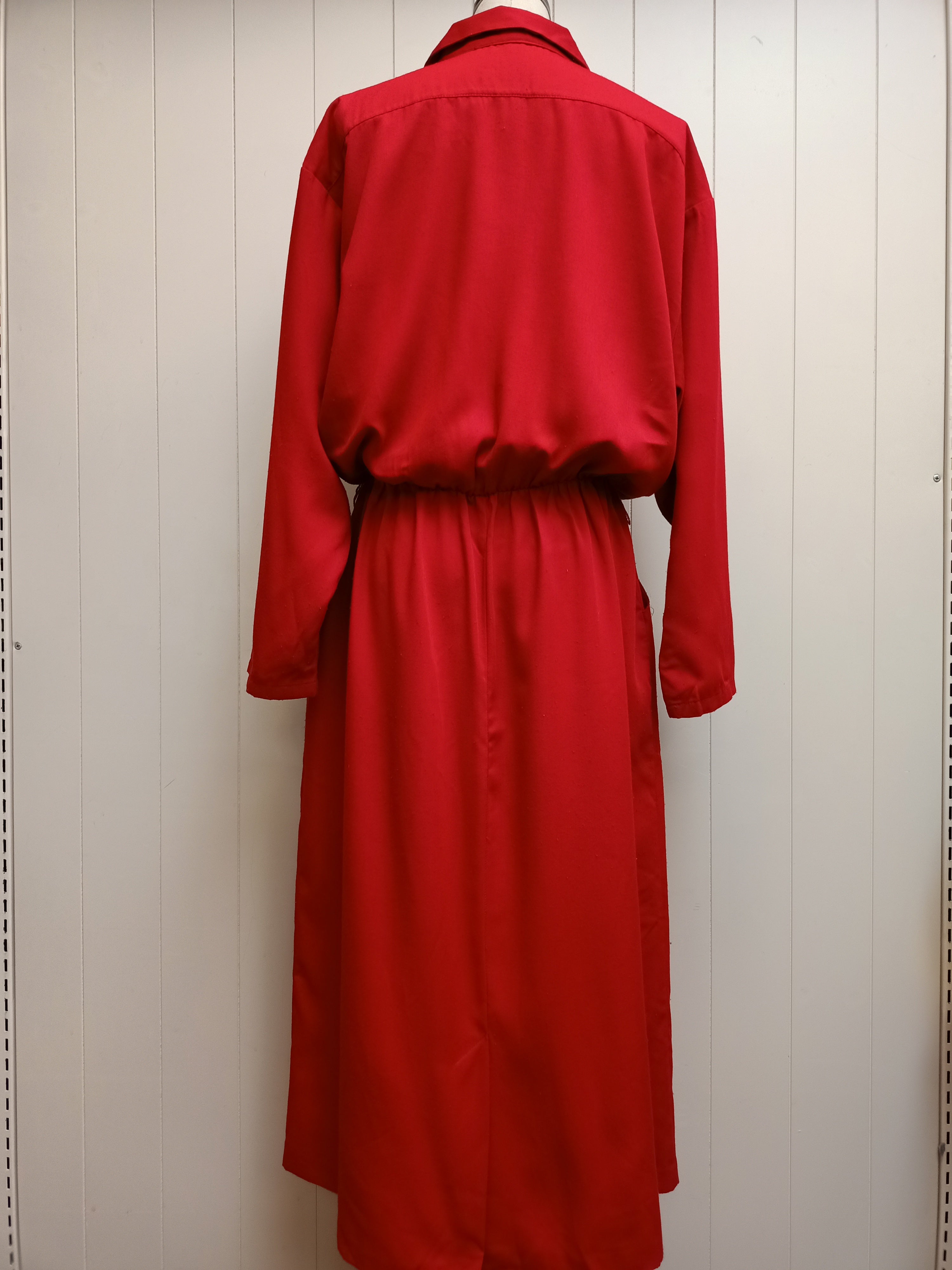 Vintage Double Breasted Red Dress