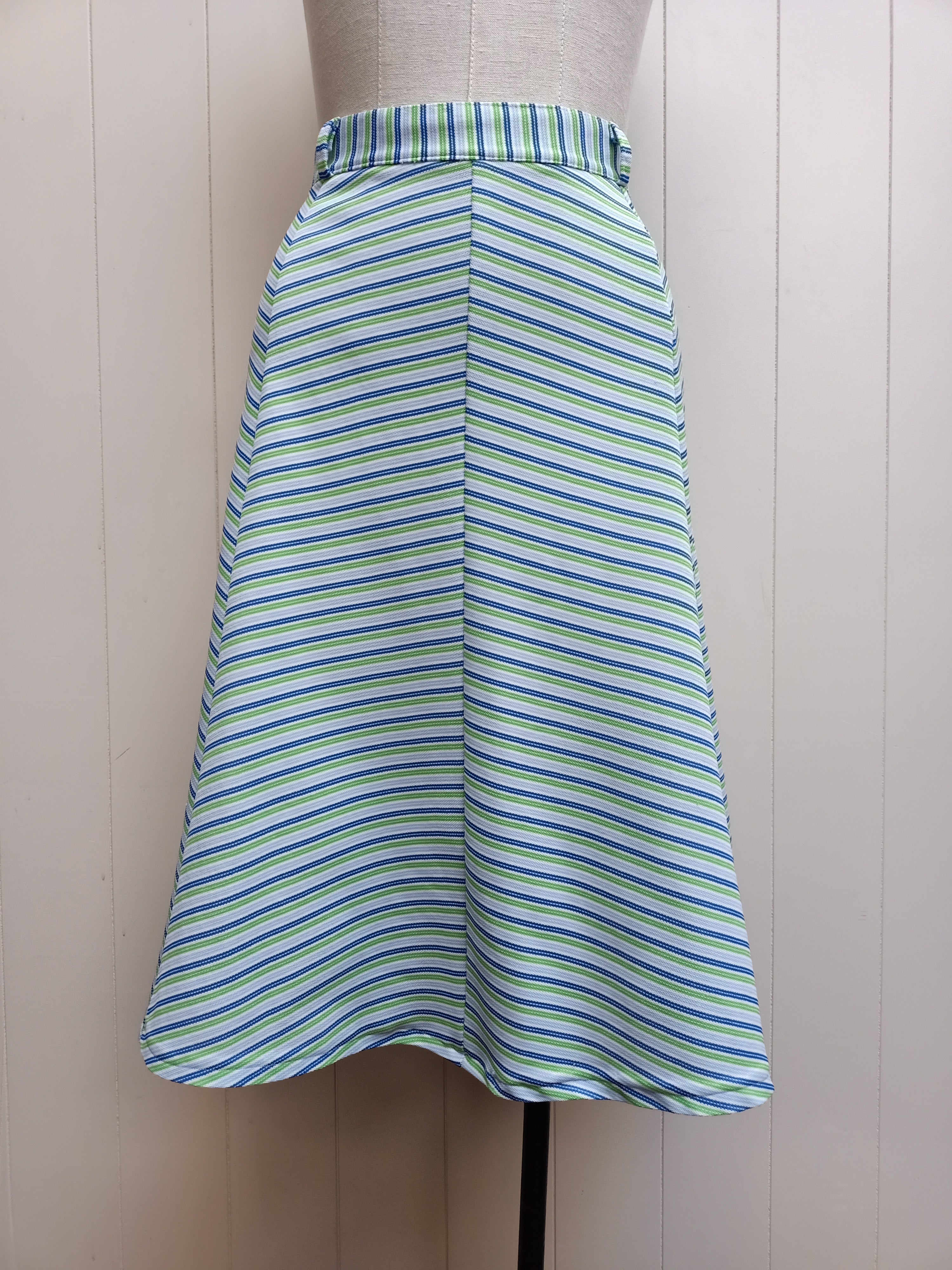 Vintage Panel Striped  Skirt