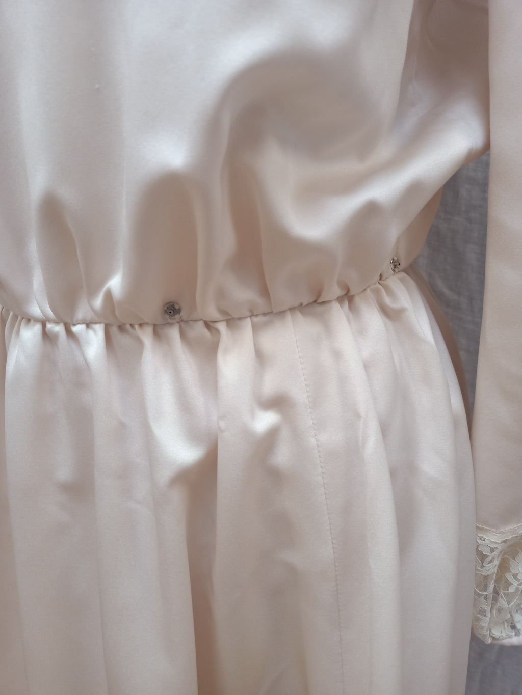 Retro Cream Lace Dress