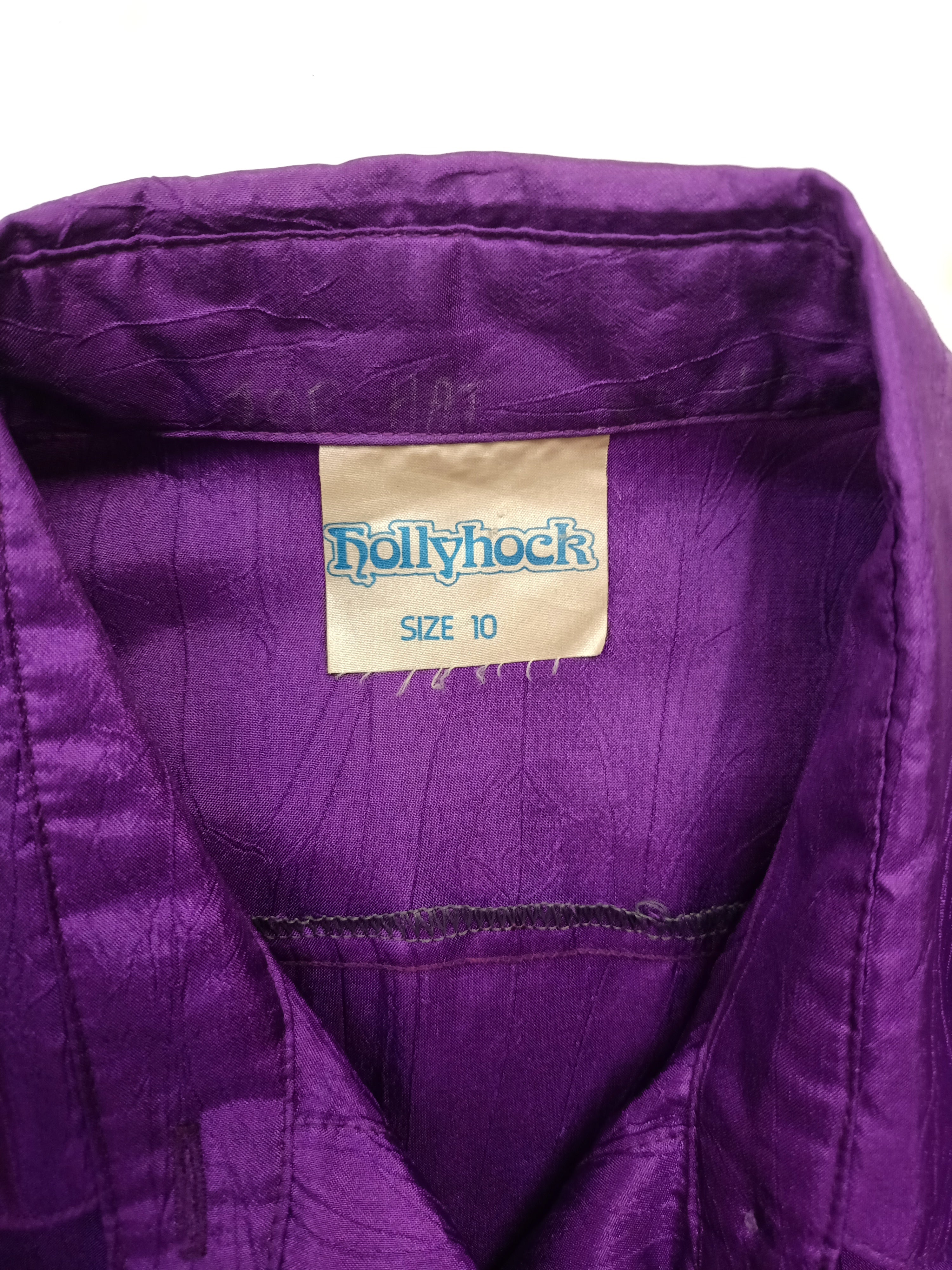 Vintage Hollyhock Crushed Taffeta Shirt