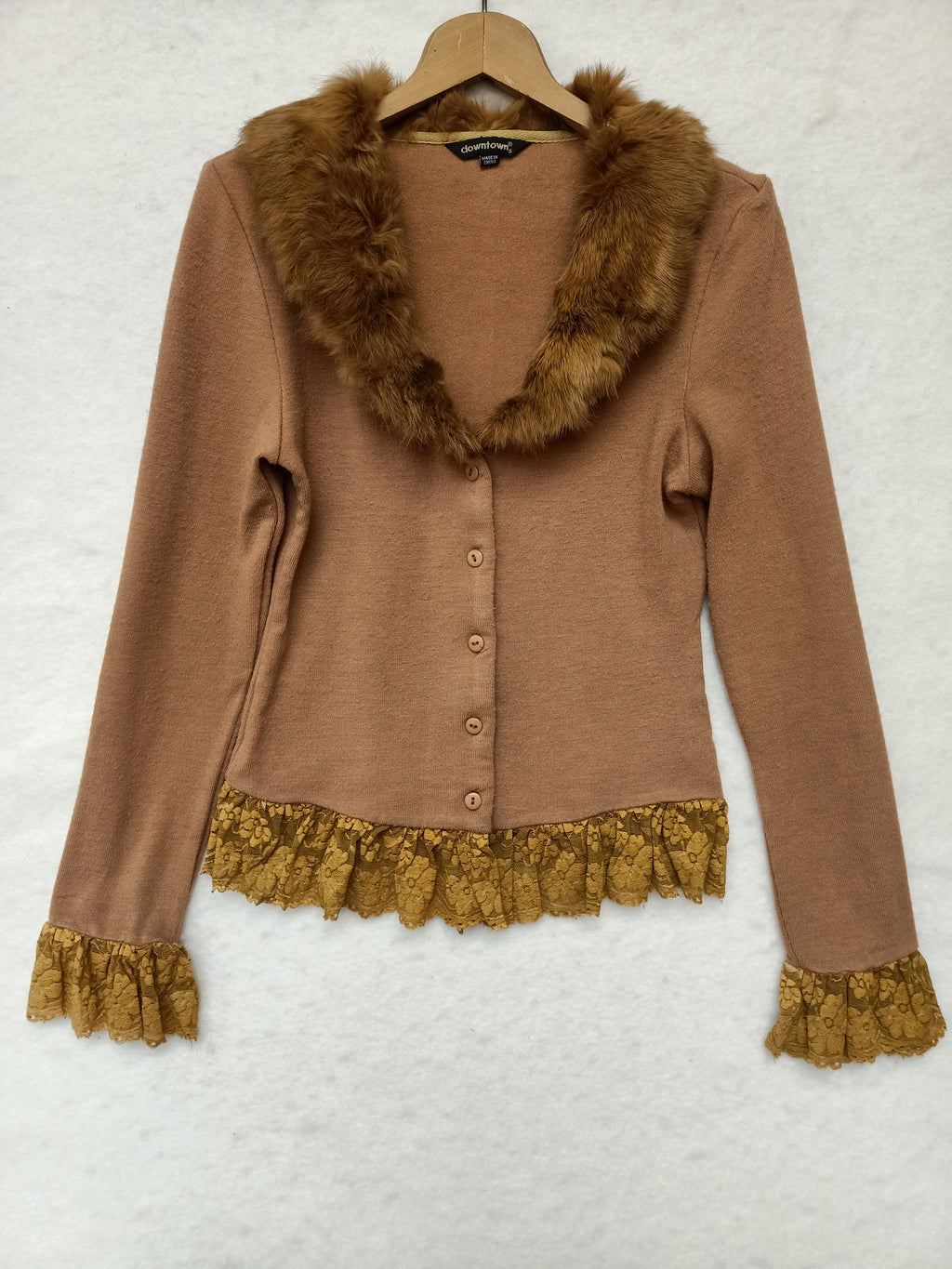 Vintage Downtown Fur Cardigan