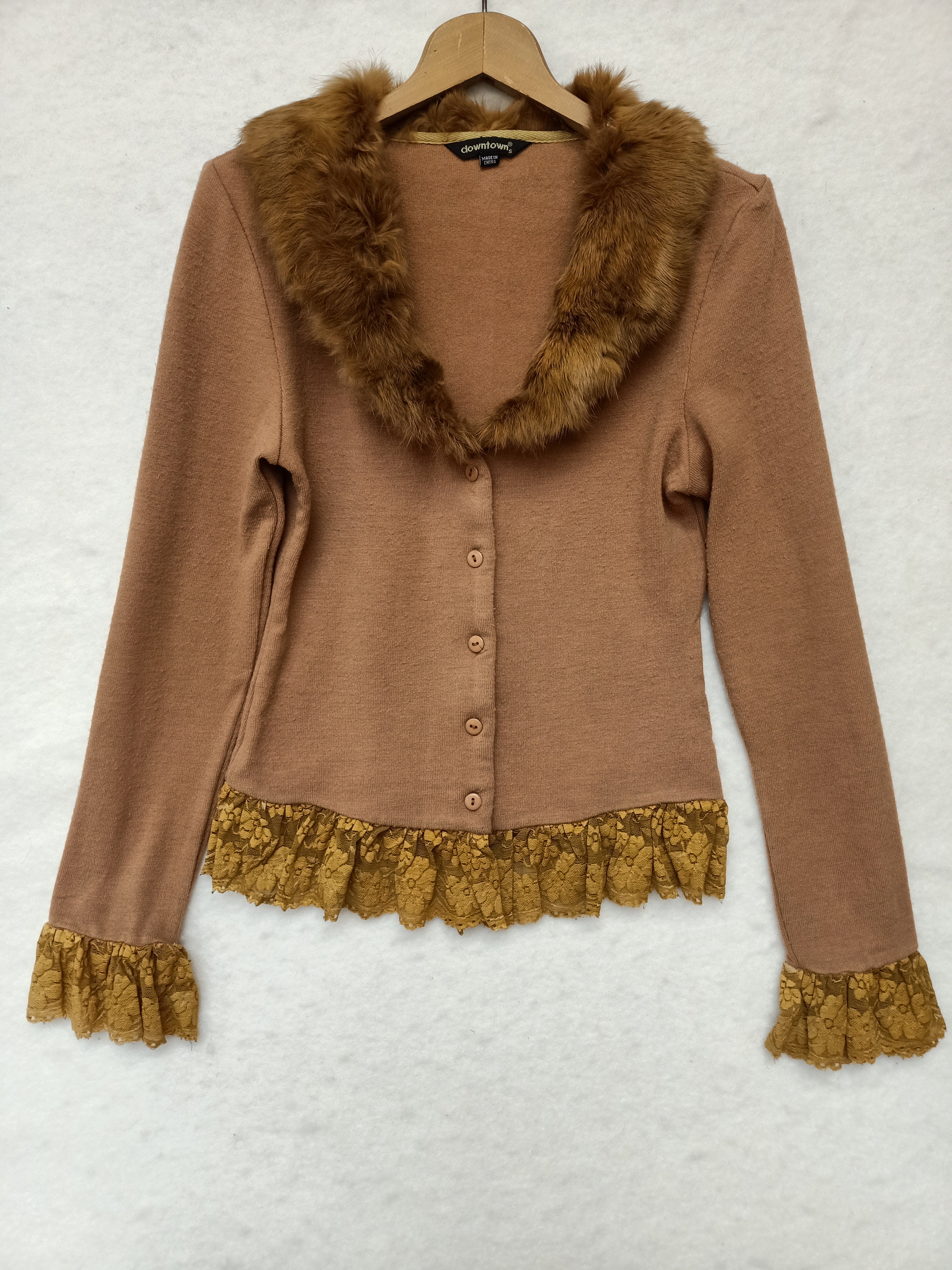Vintage Downtown Fur Cardigan
