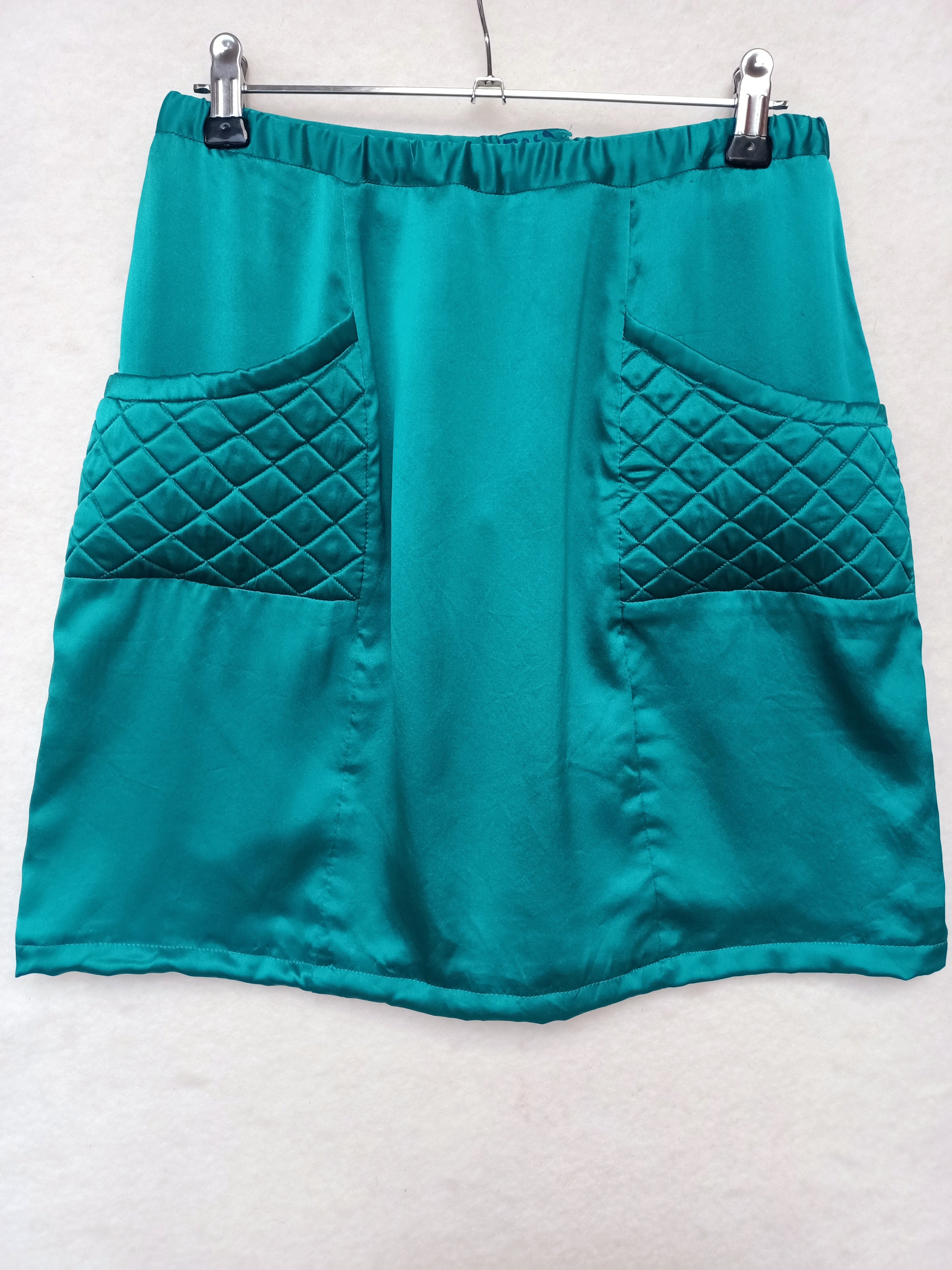 Vintage Teal Mini Skirt