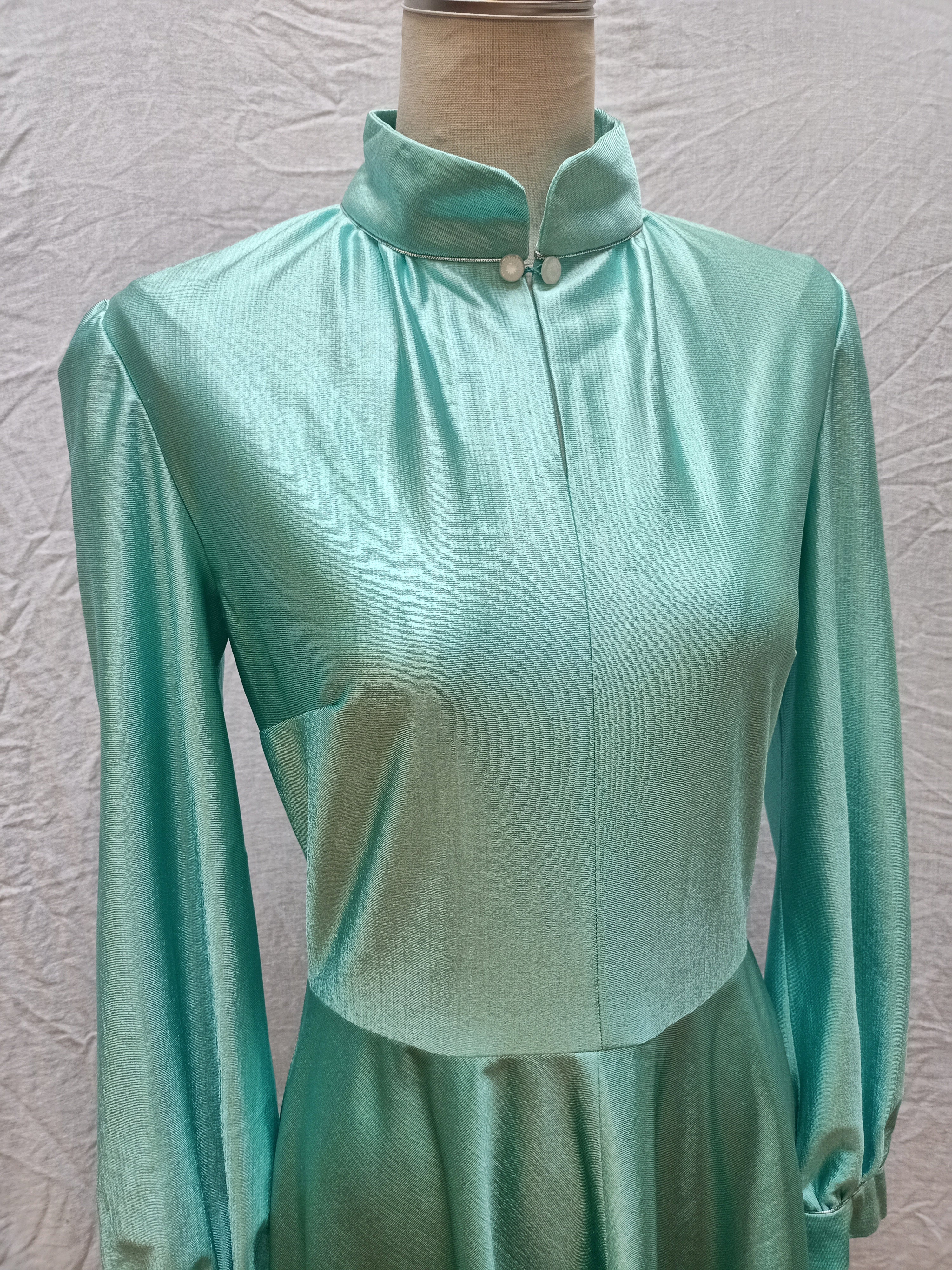 Vintage Shiny Mint Dress