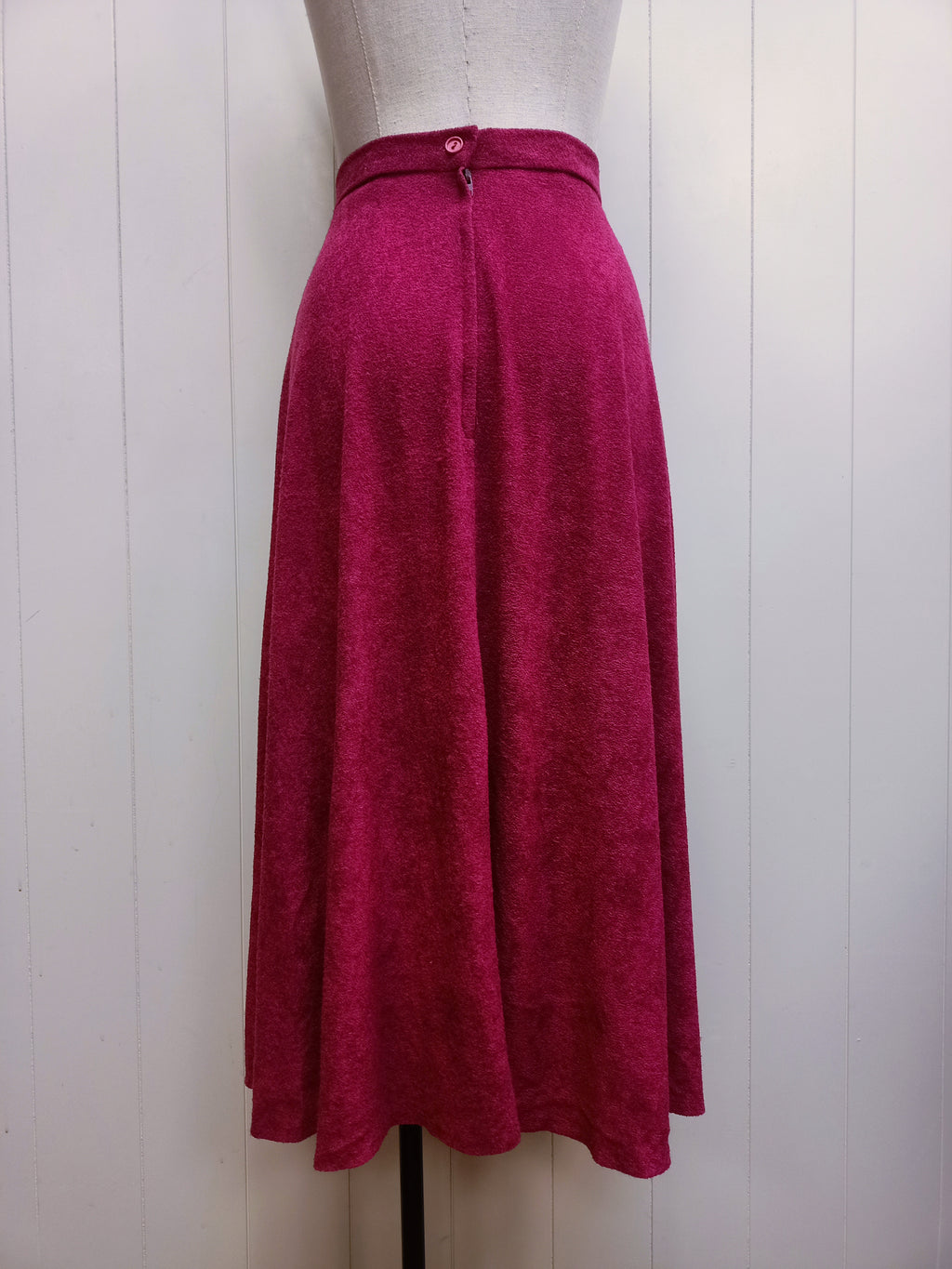 Vintage Fuchsia Boucle Skirt