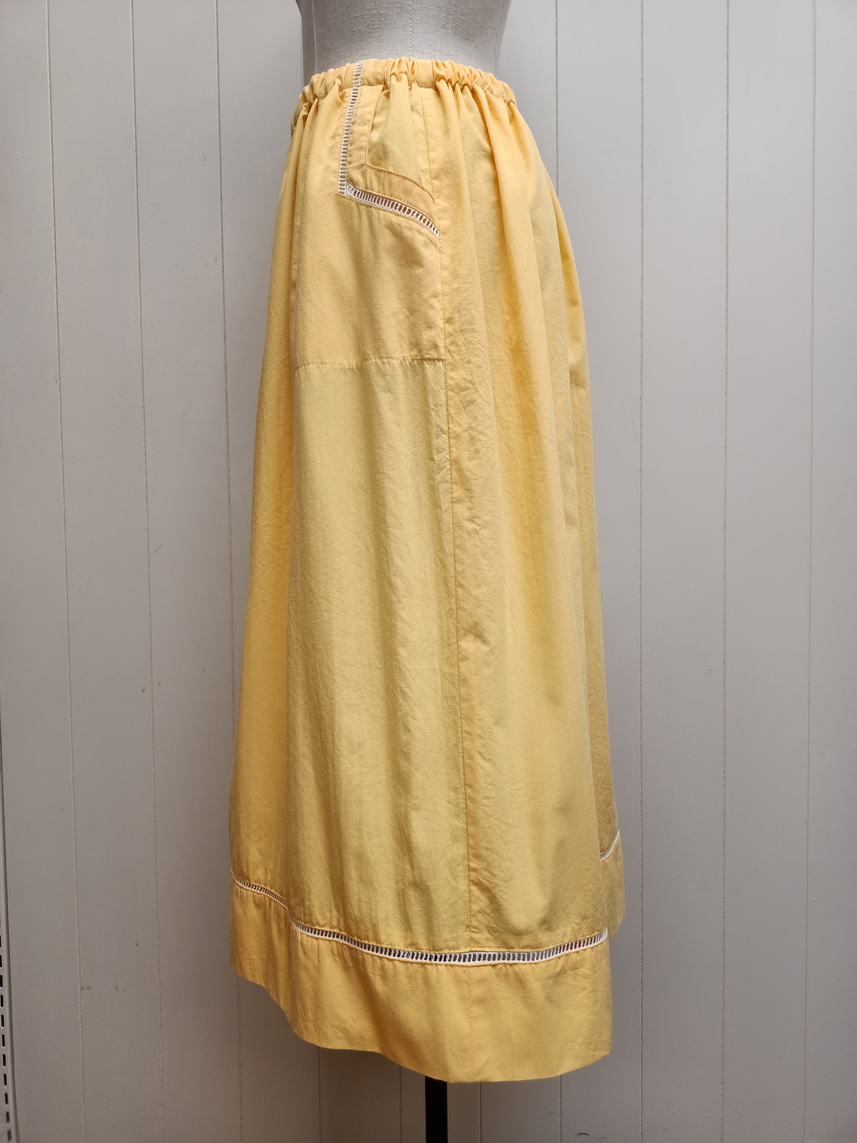 Vintage Yellow Lattice Skirt