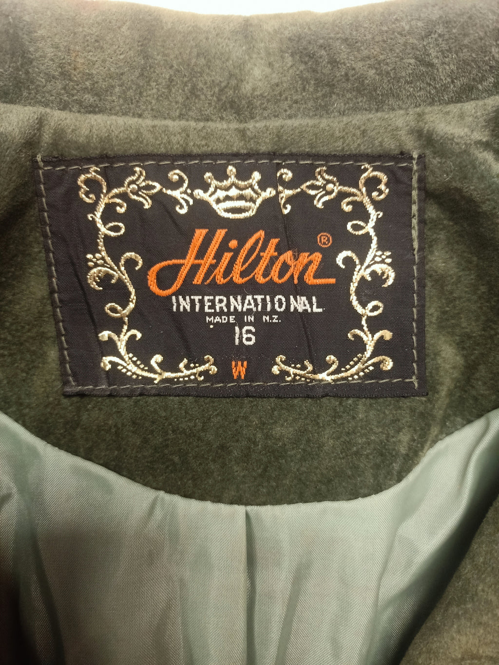 Vintage Hilton Faux Suede Green Jacket