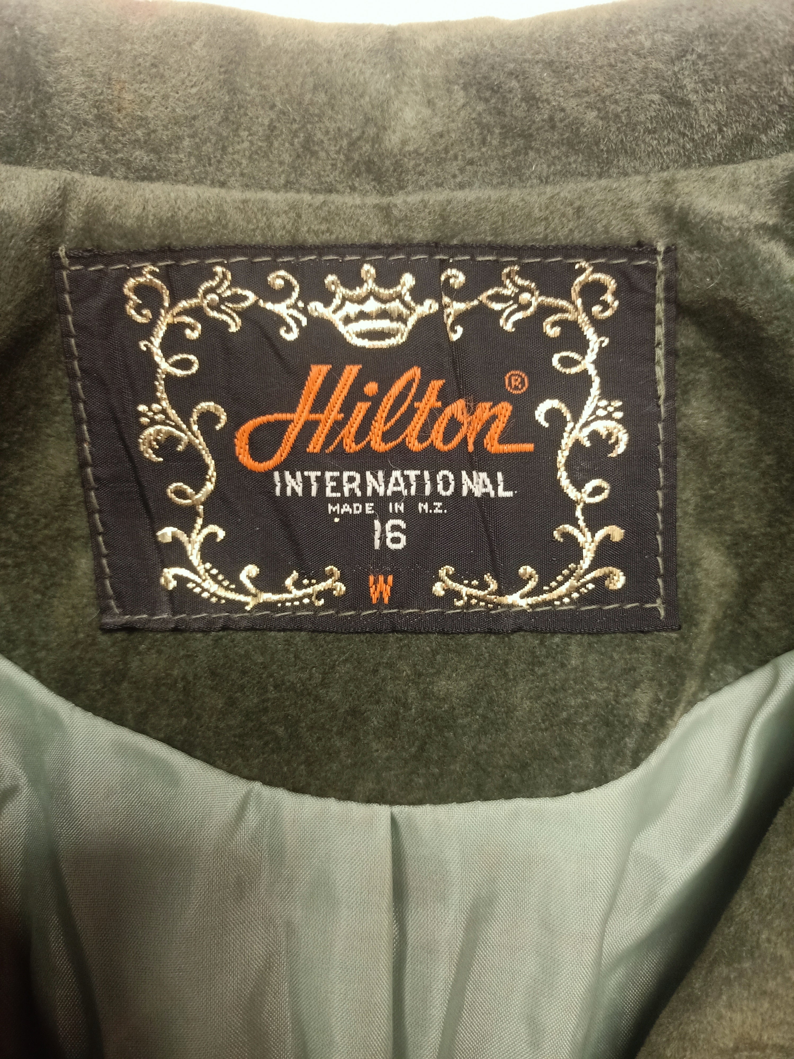 Vintage Hilton Faux Suede Green Jacket