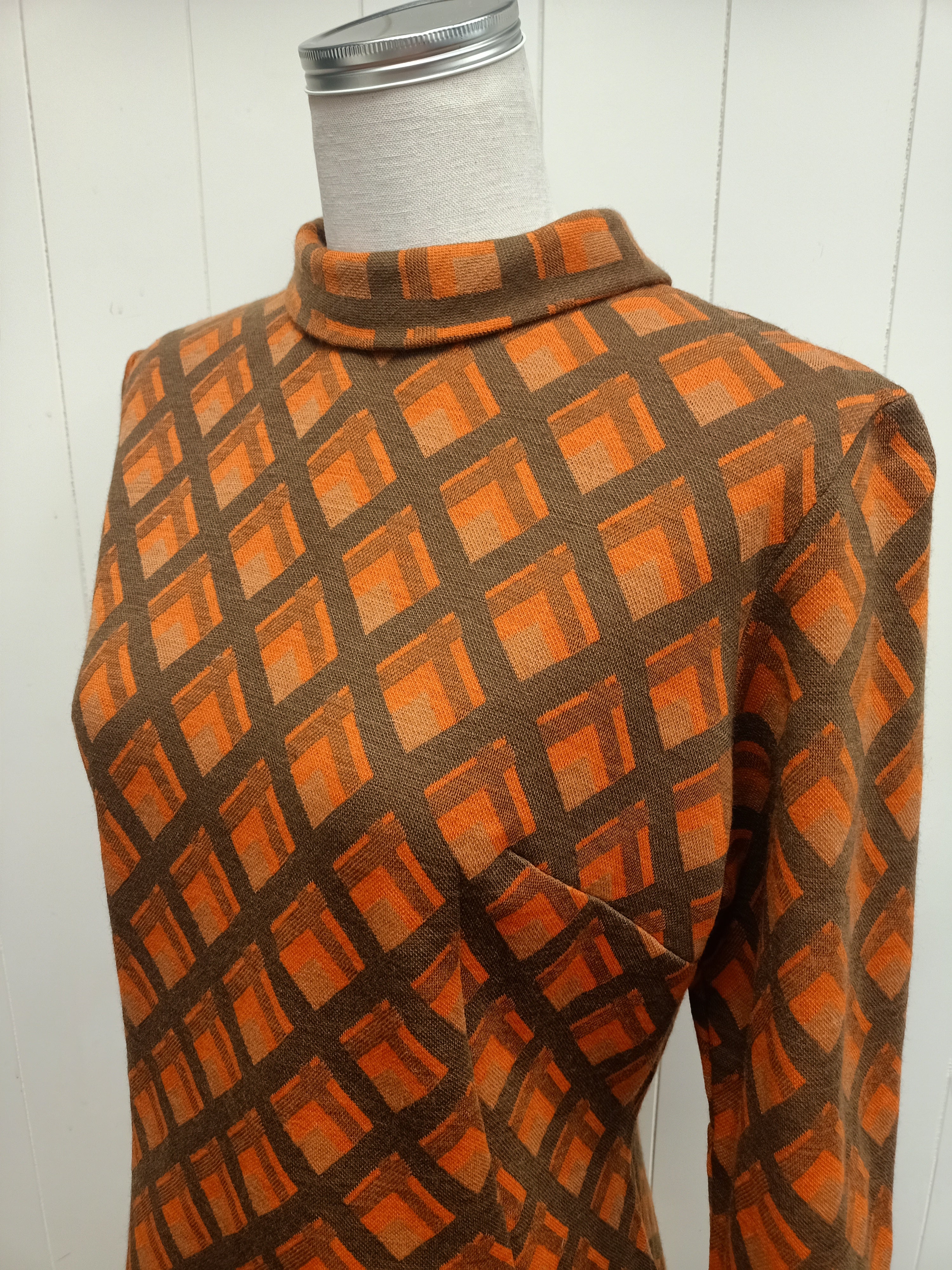 Vintage Orange Checkered Shirt