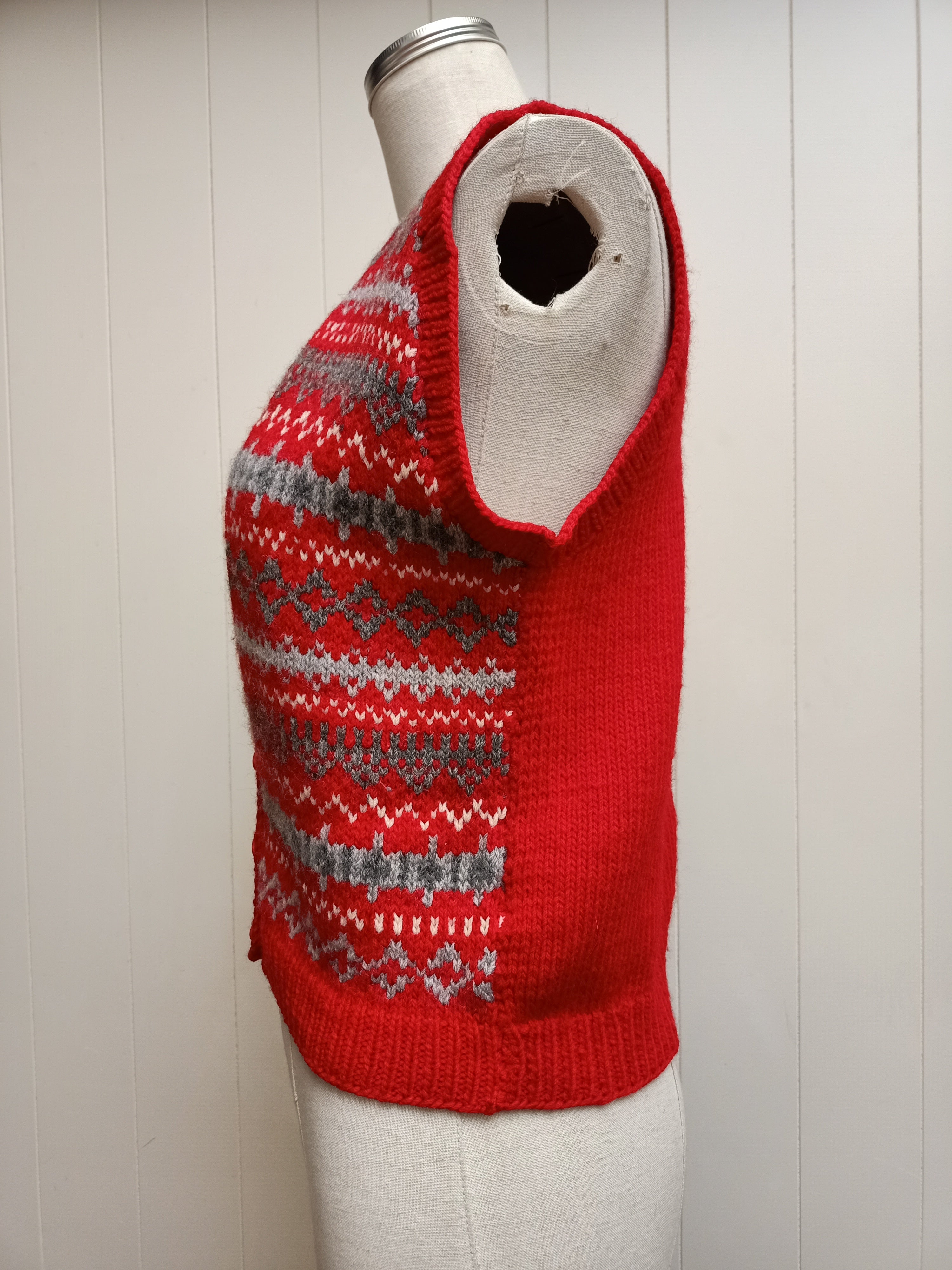 Vintage Nordic Knit Vest