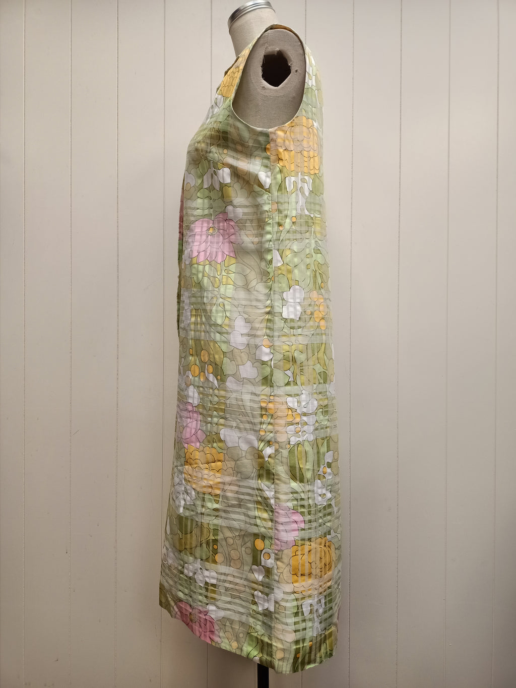 Vintage Eastex Plaid Floral Dress