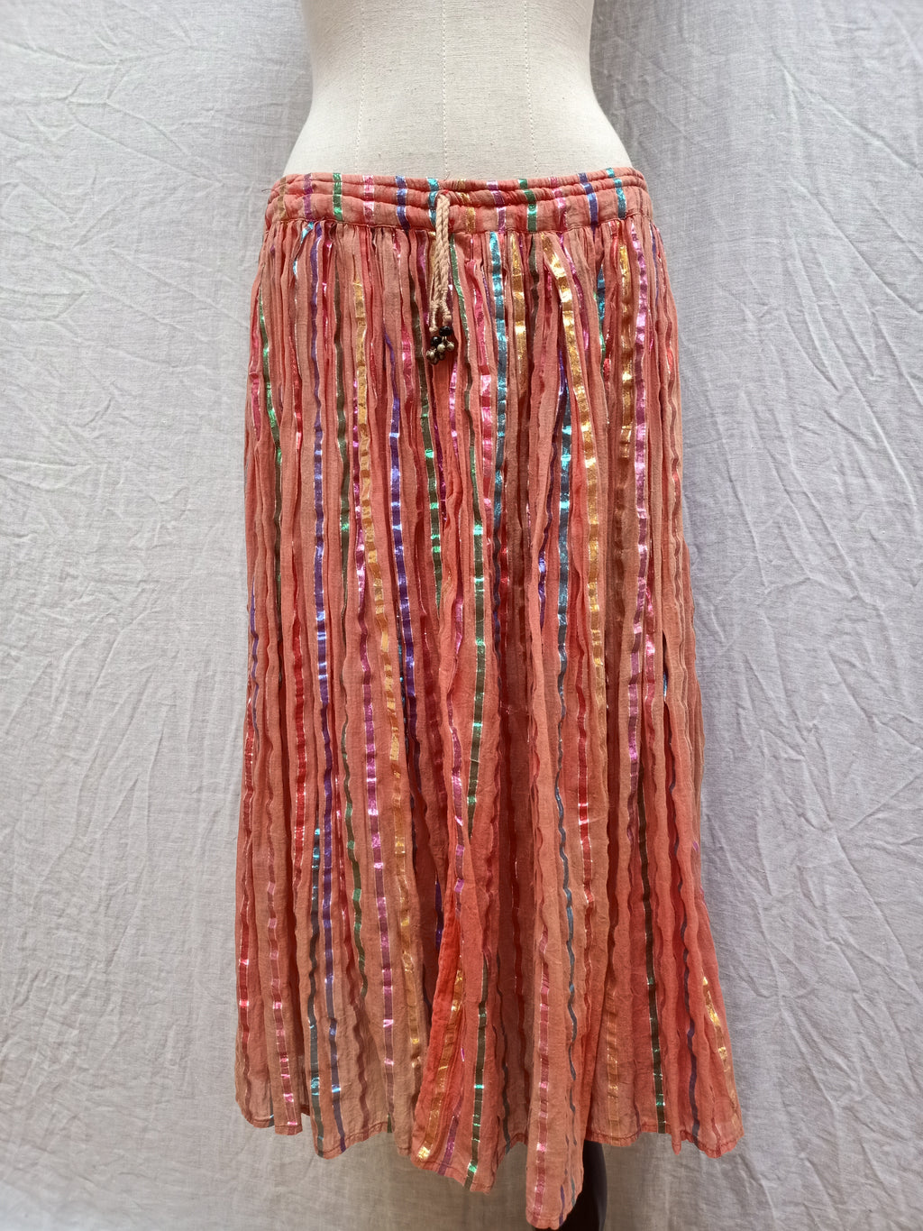 Retro Colourful Striped Skirt