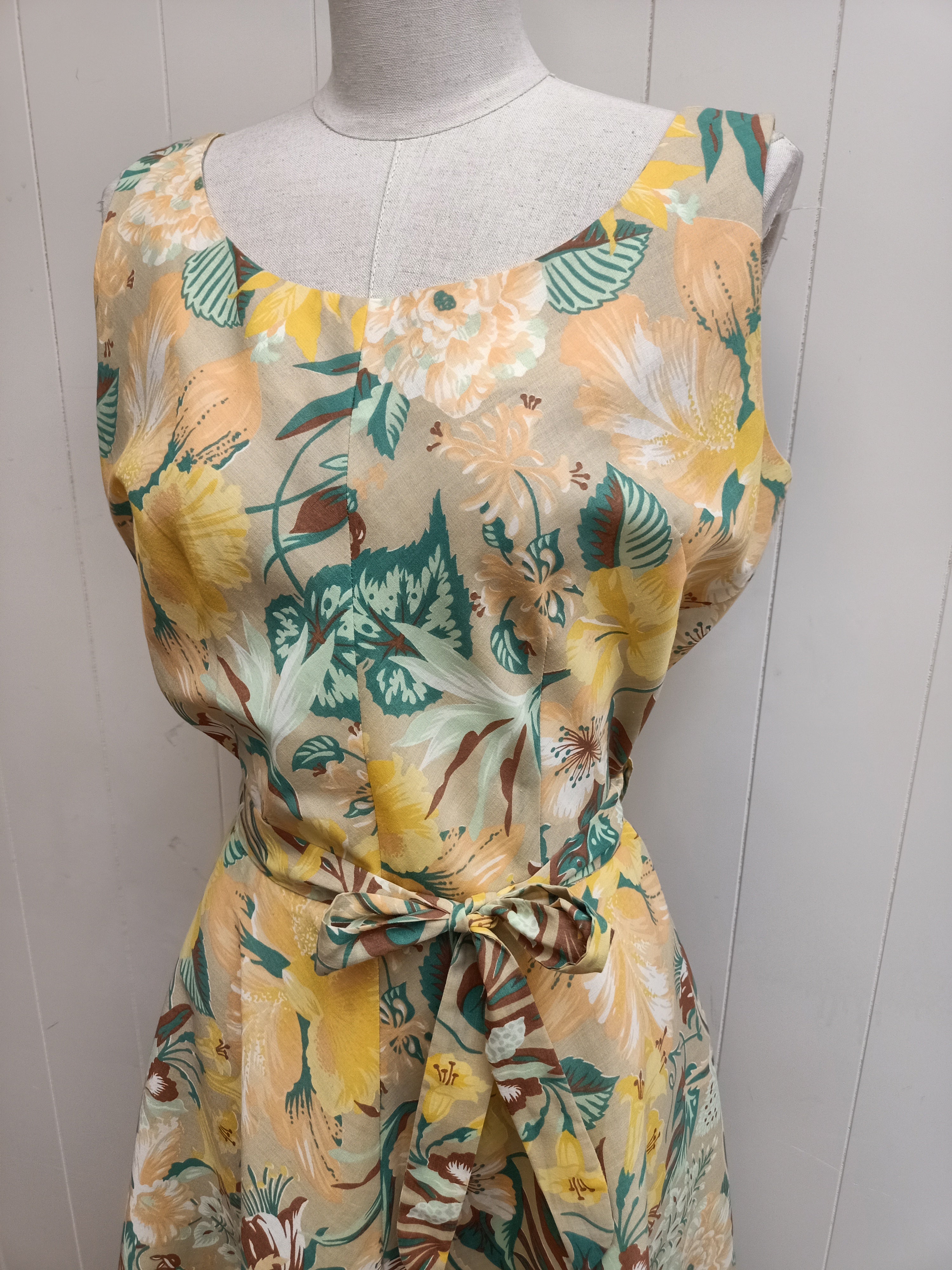 Vintage Sun Rigger Floral Dress