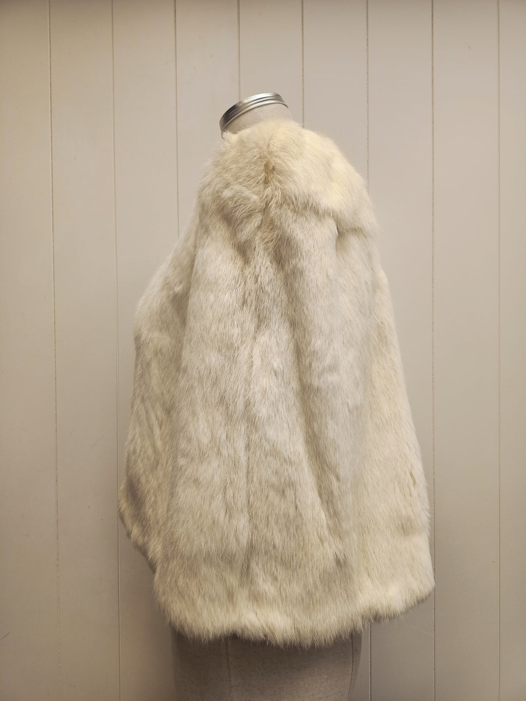 Vintage Cream Fur Cape