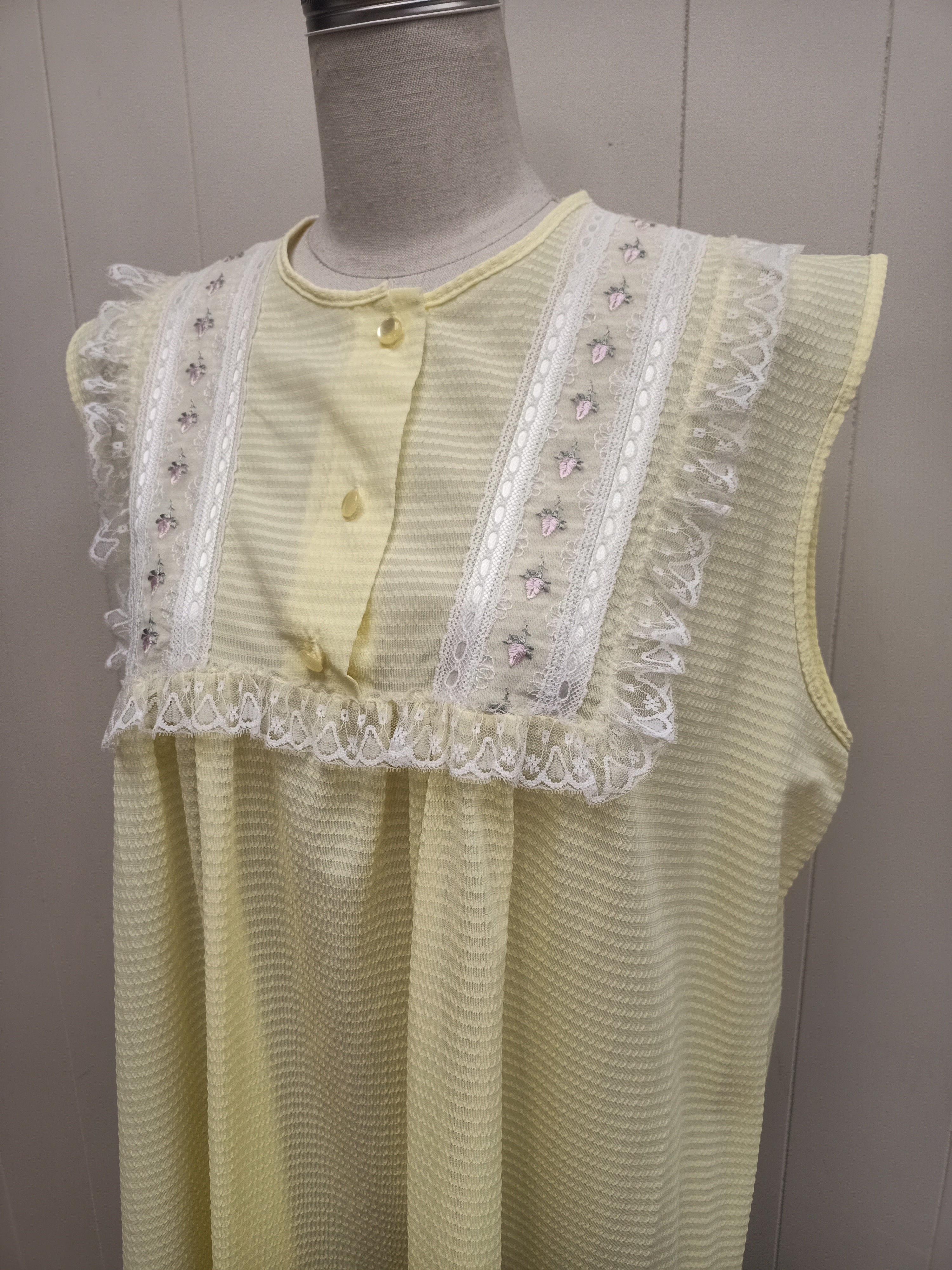 Vintage Yellow Striped Nightie