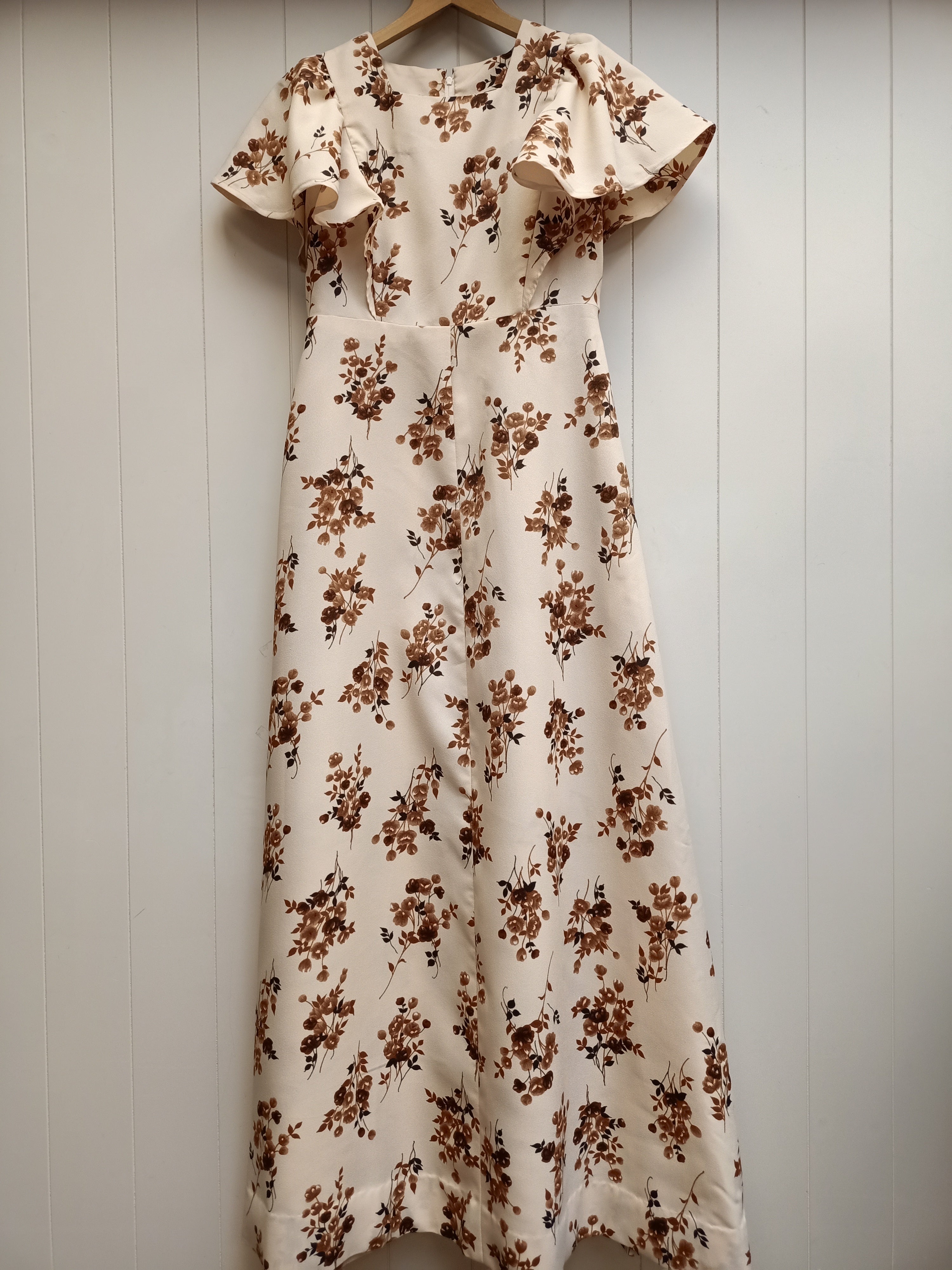 Vintage Cream Floral Dress
