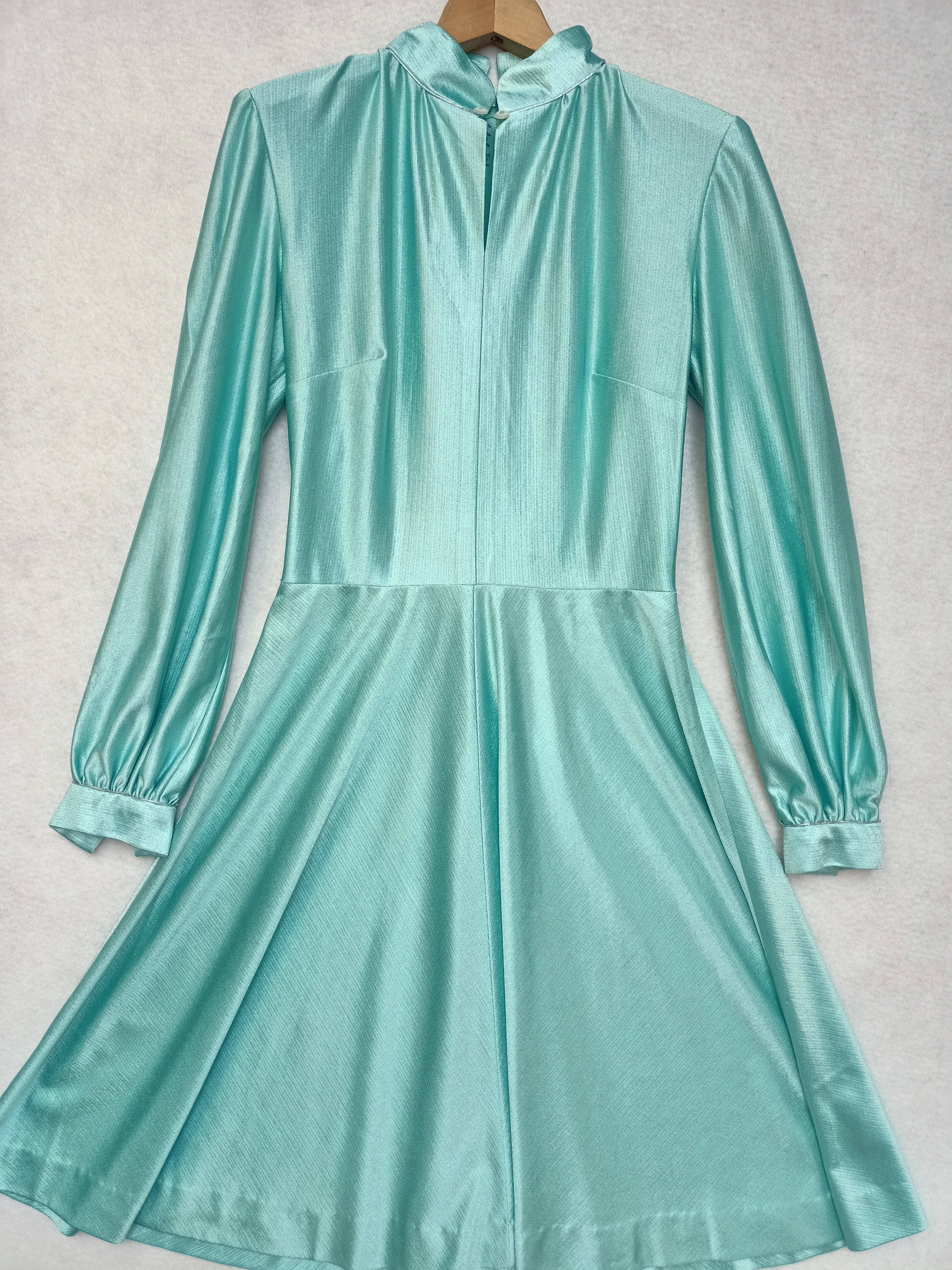 Vintage Shiny Mint Dress