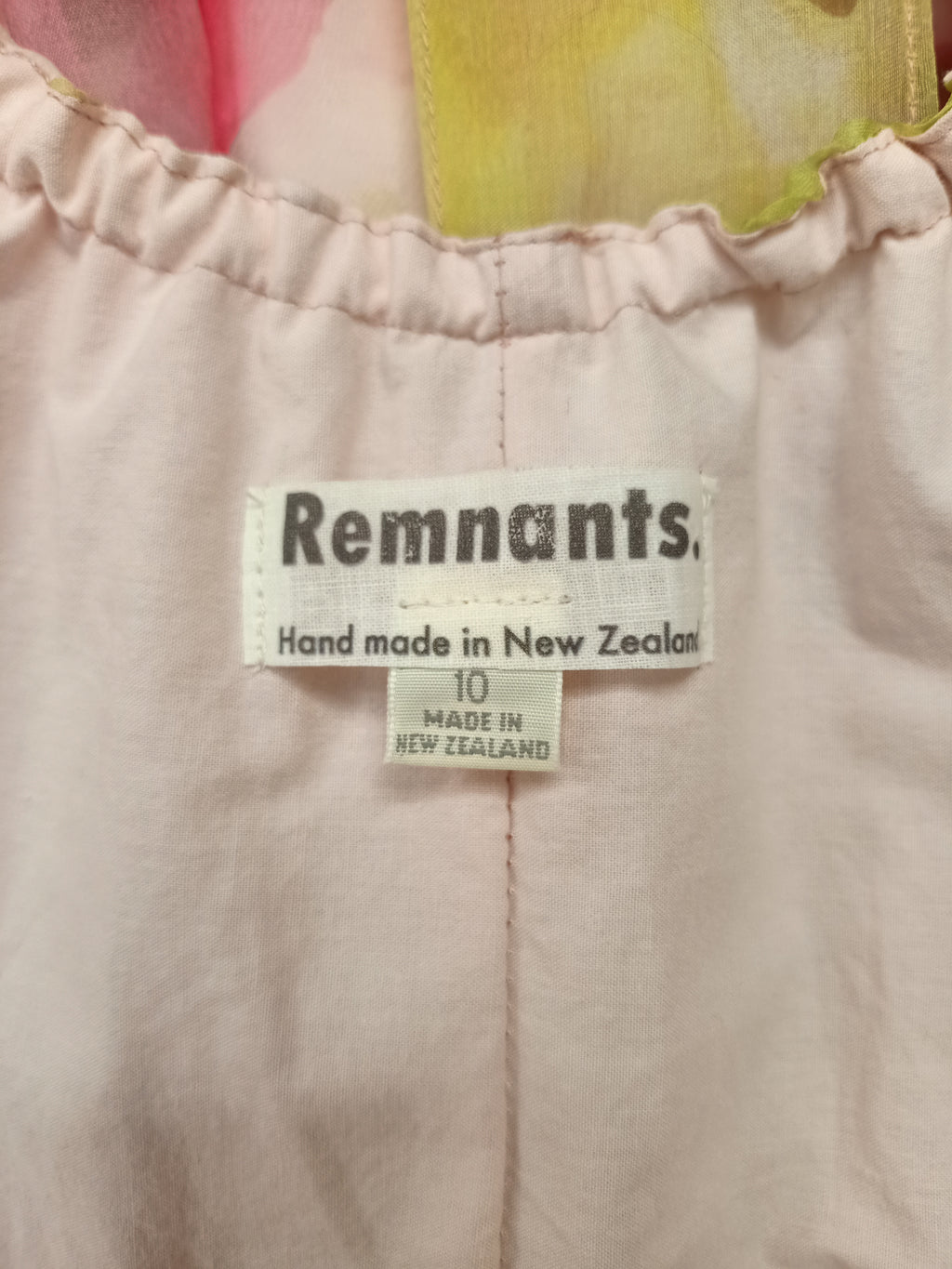 Remnants Pink Abstract Silk Dumpling Dress