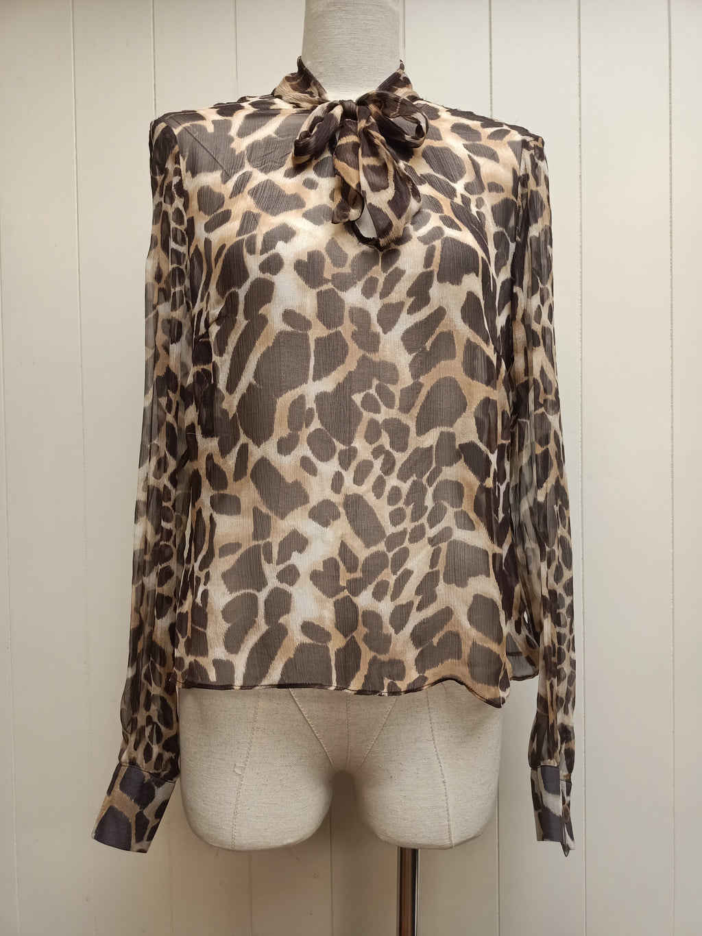 Smith & Miles Leopard Silk Shirt