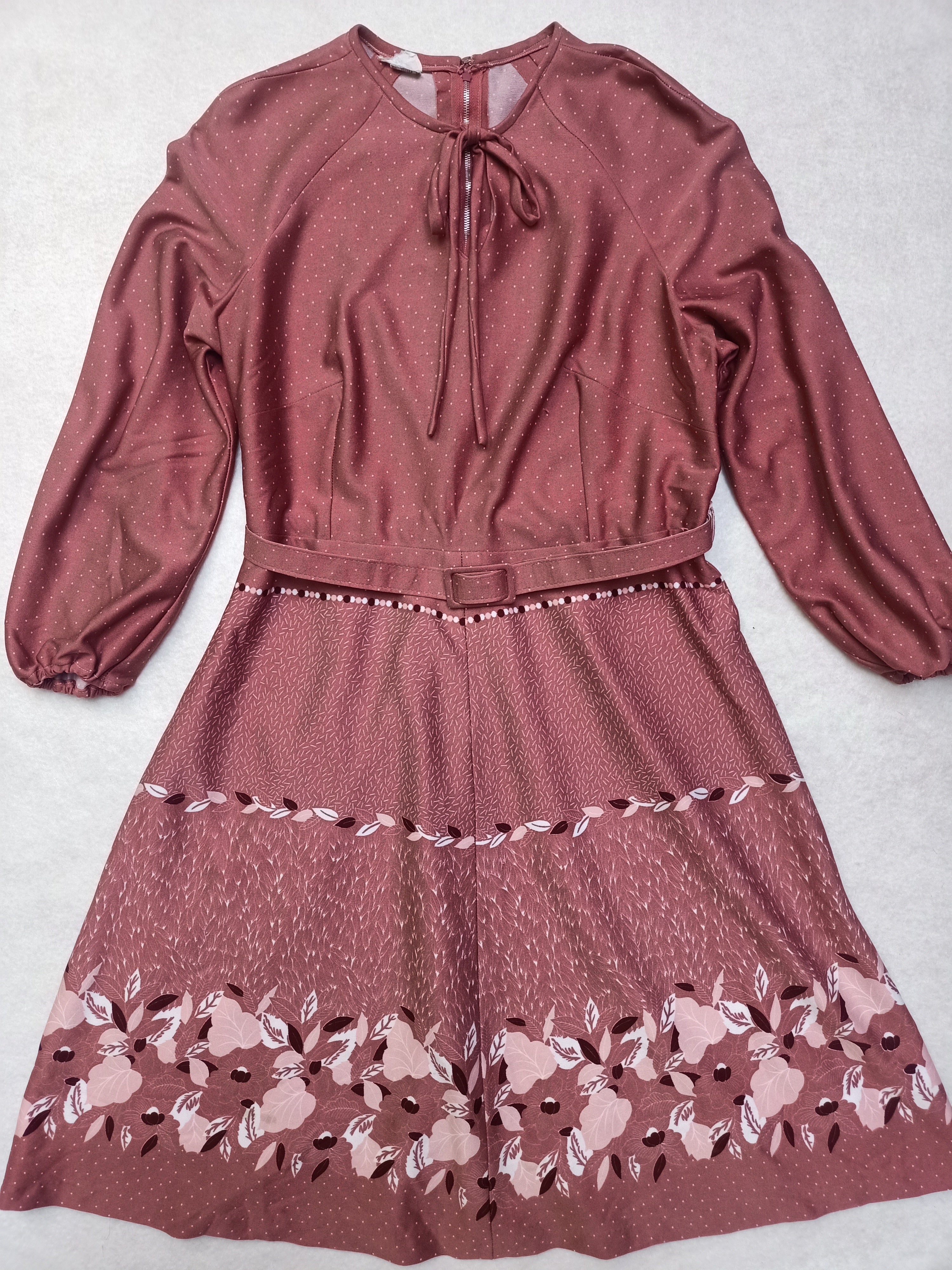 Vintage Border Print Dress