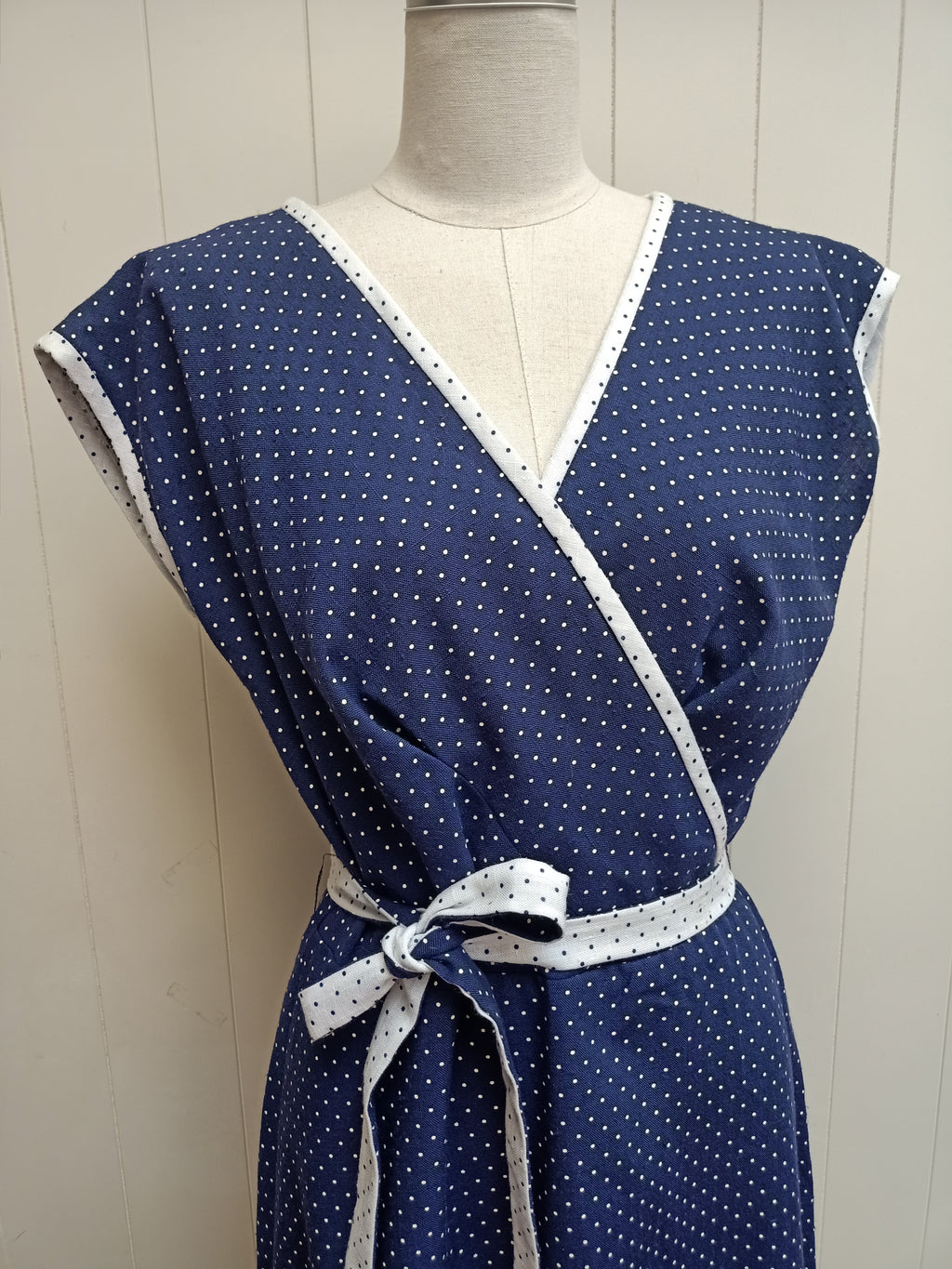 Vintage Polka Dot Godet Dress
