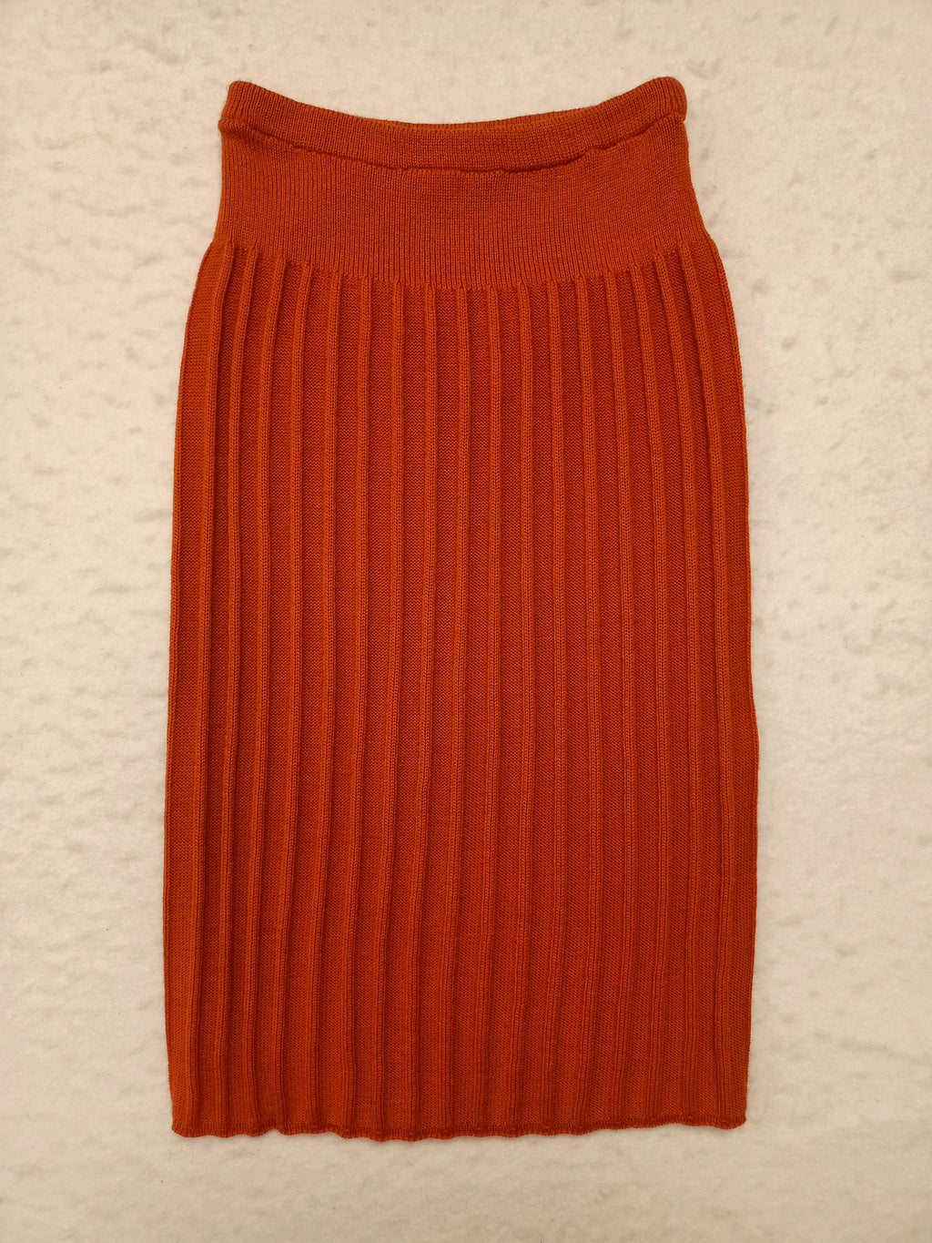 Vintage Dialogue Orange Knit Skirt