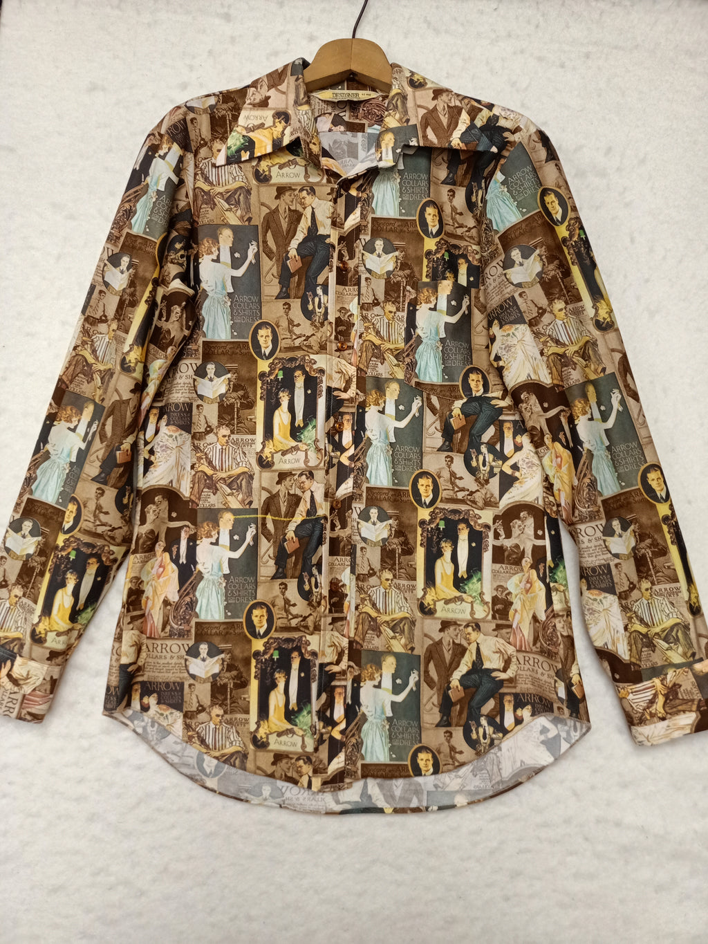Vintage Mens Hardy Amies Collage Shirt