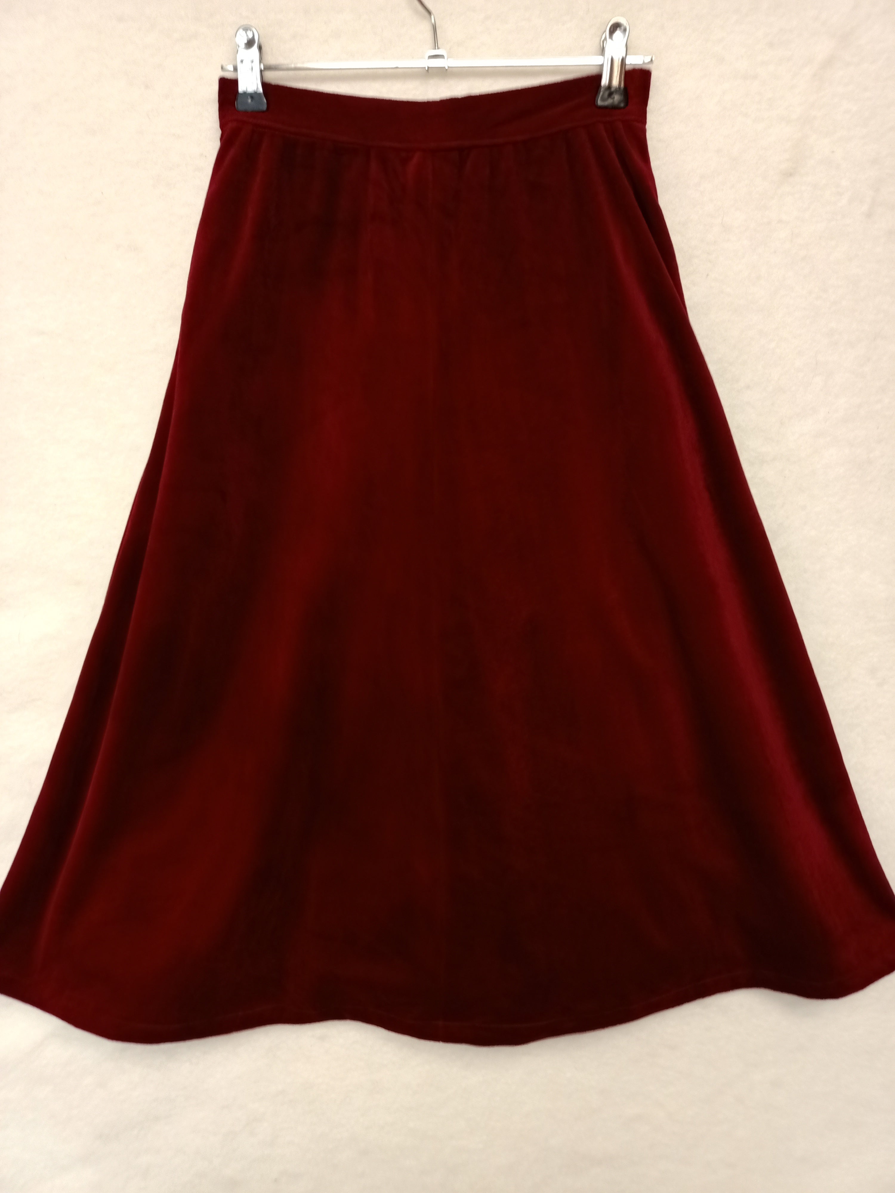 Vintage Red Velvet Skirt