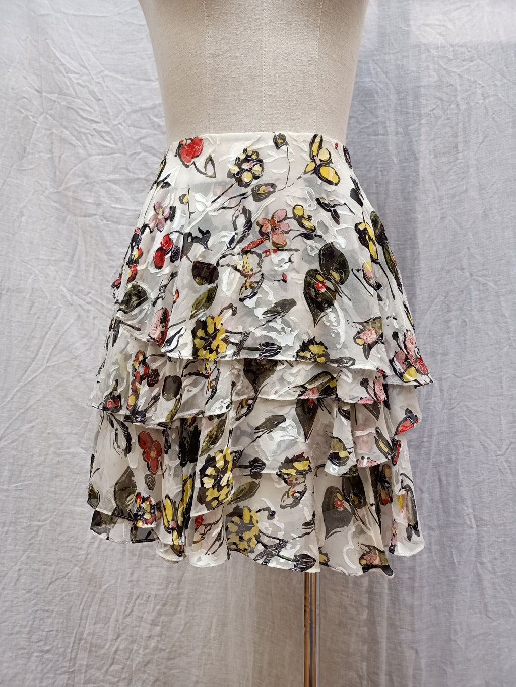 Grey Jason Wu Floral Skirt