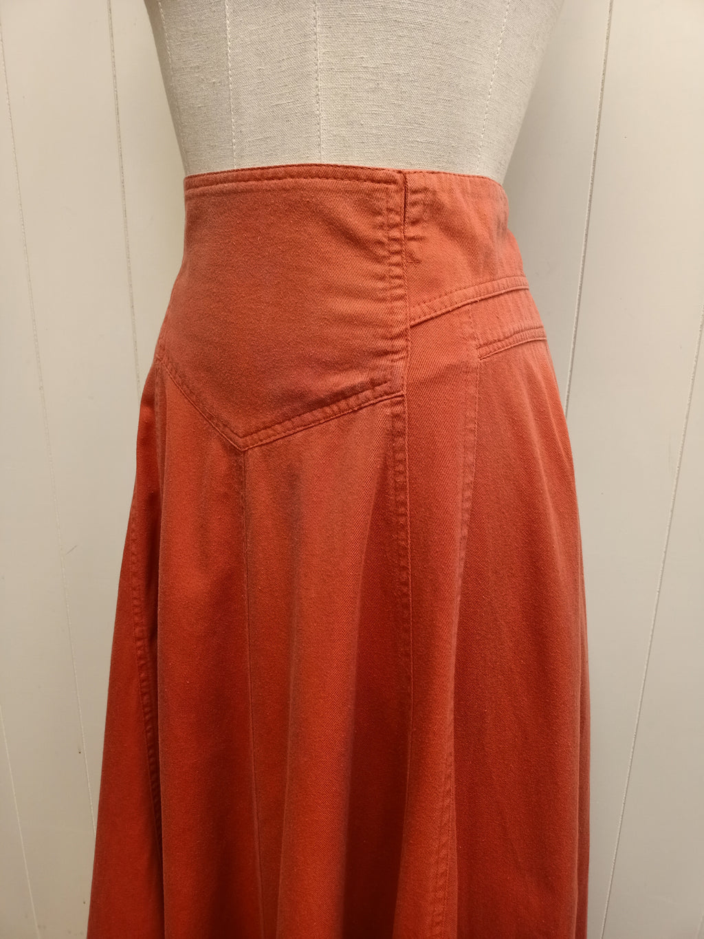 Vintage Maze Burnt Orange Skirt
