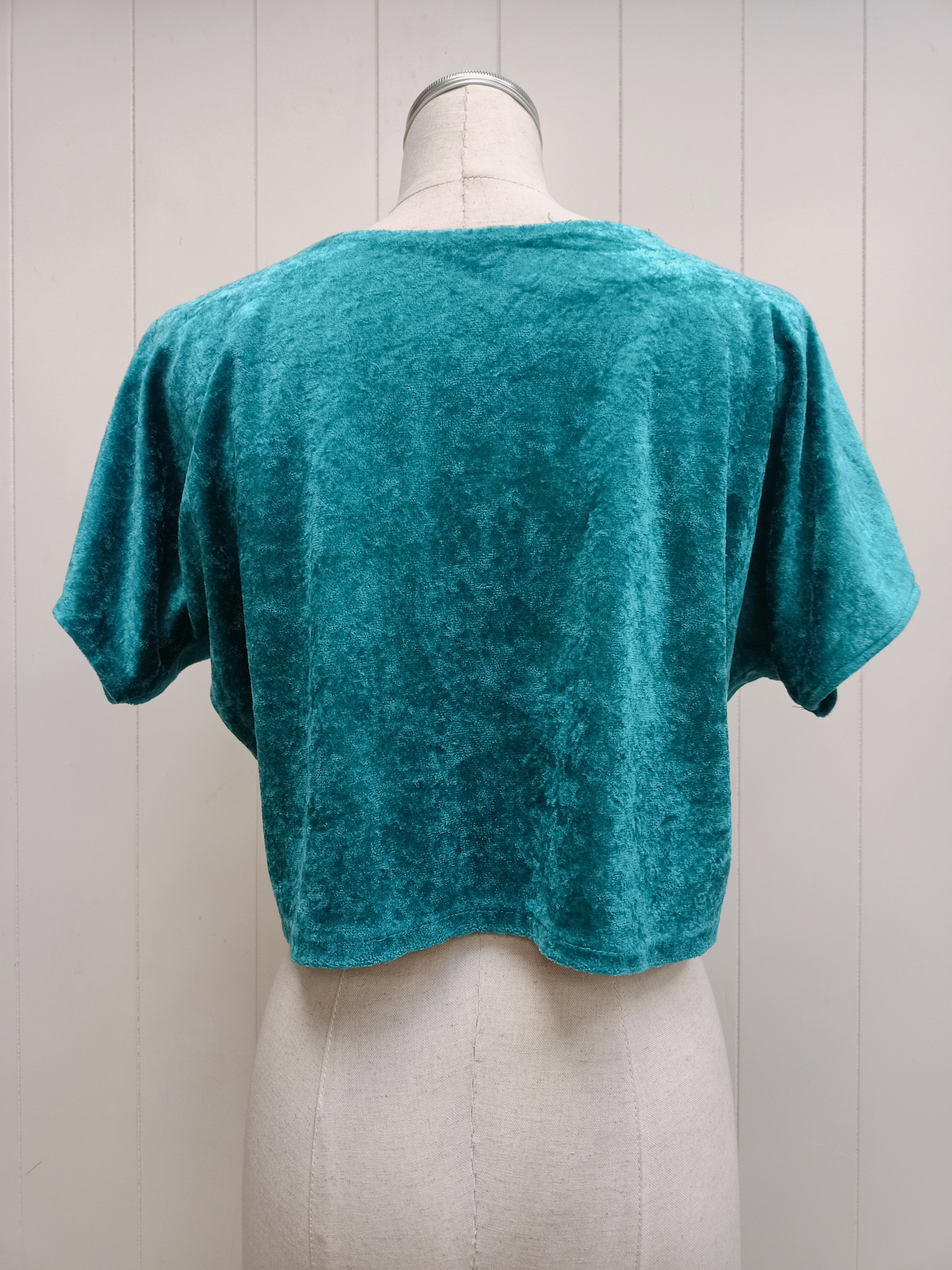 Vintage Teal Velour Shirt