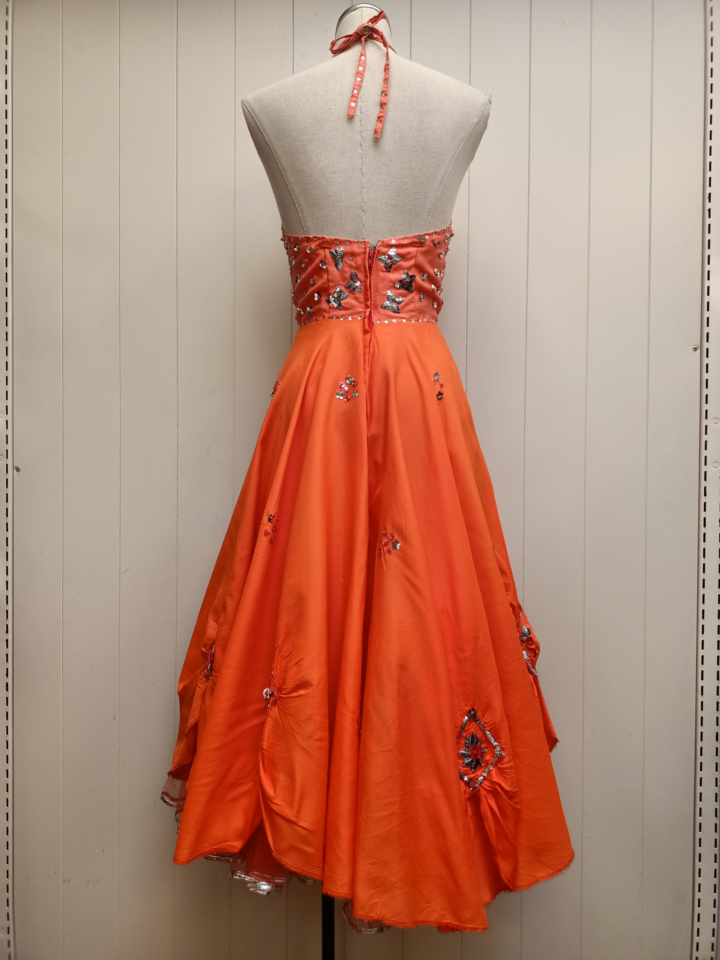 Vintage Orange Dance Dress