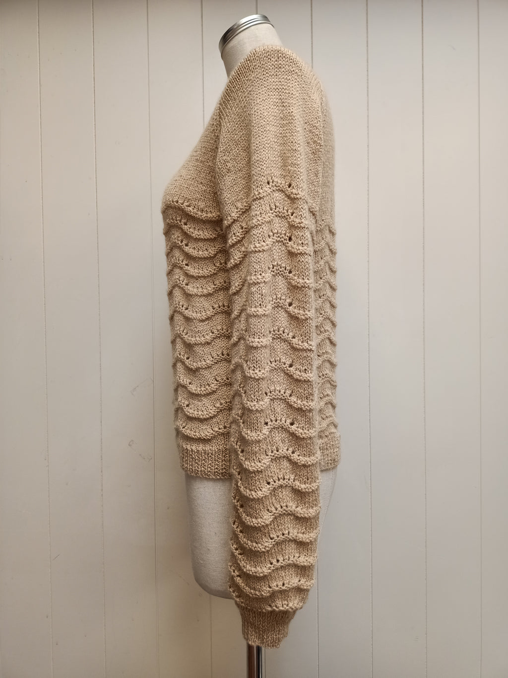 Vintage Handknit Wave Sweater