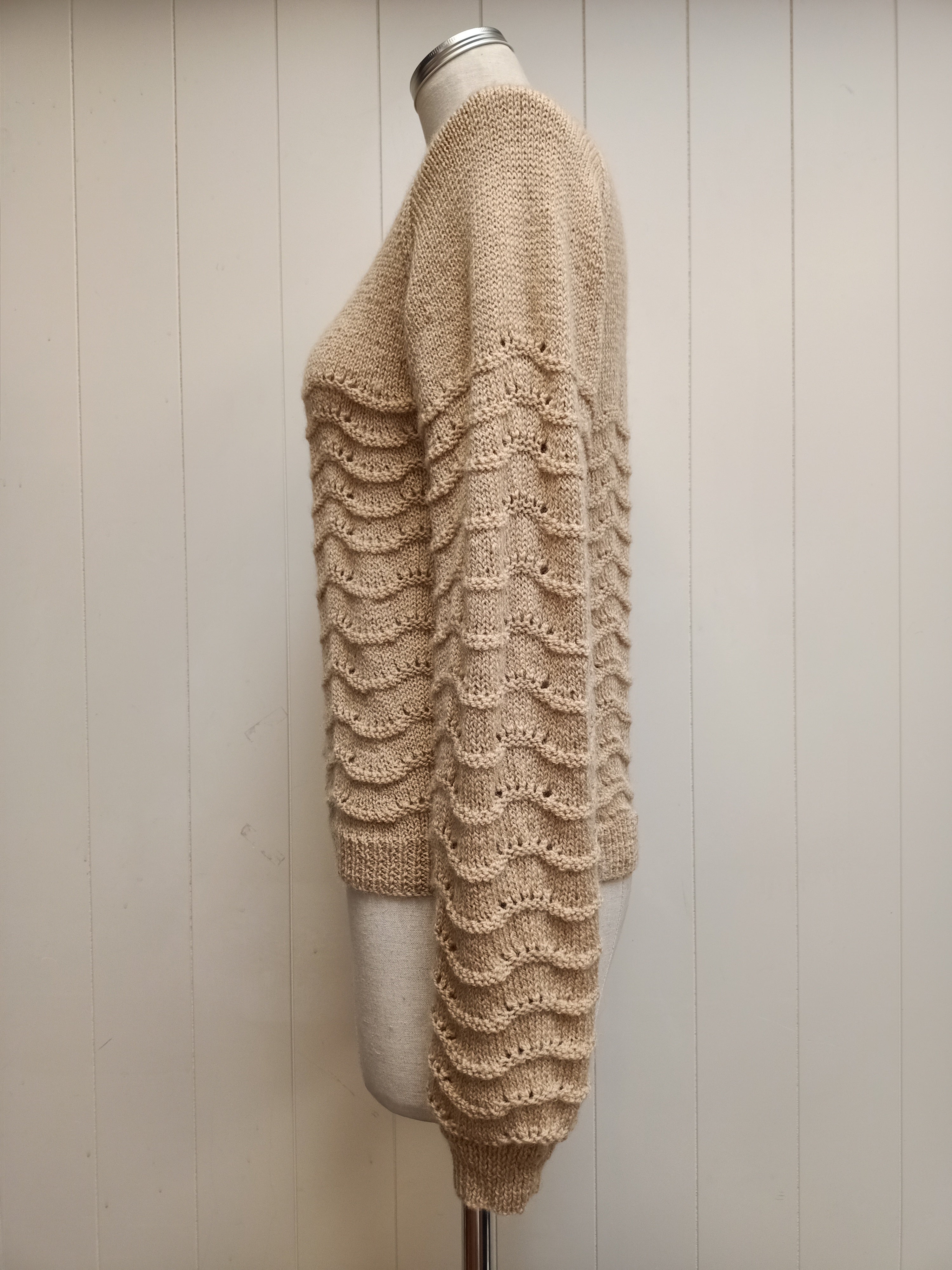 Vintage Handknit Wave Sweater