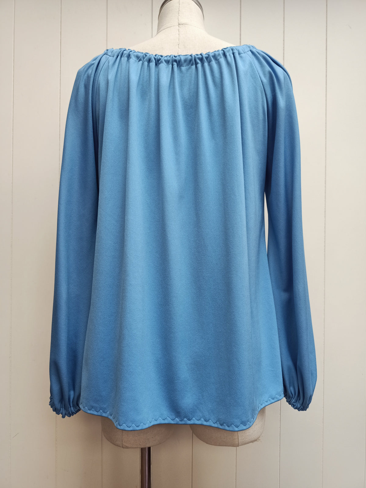 Vintage Blue Peasant Shirt