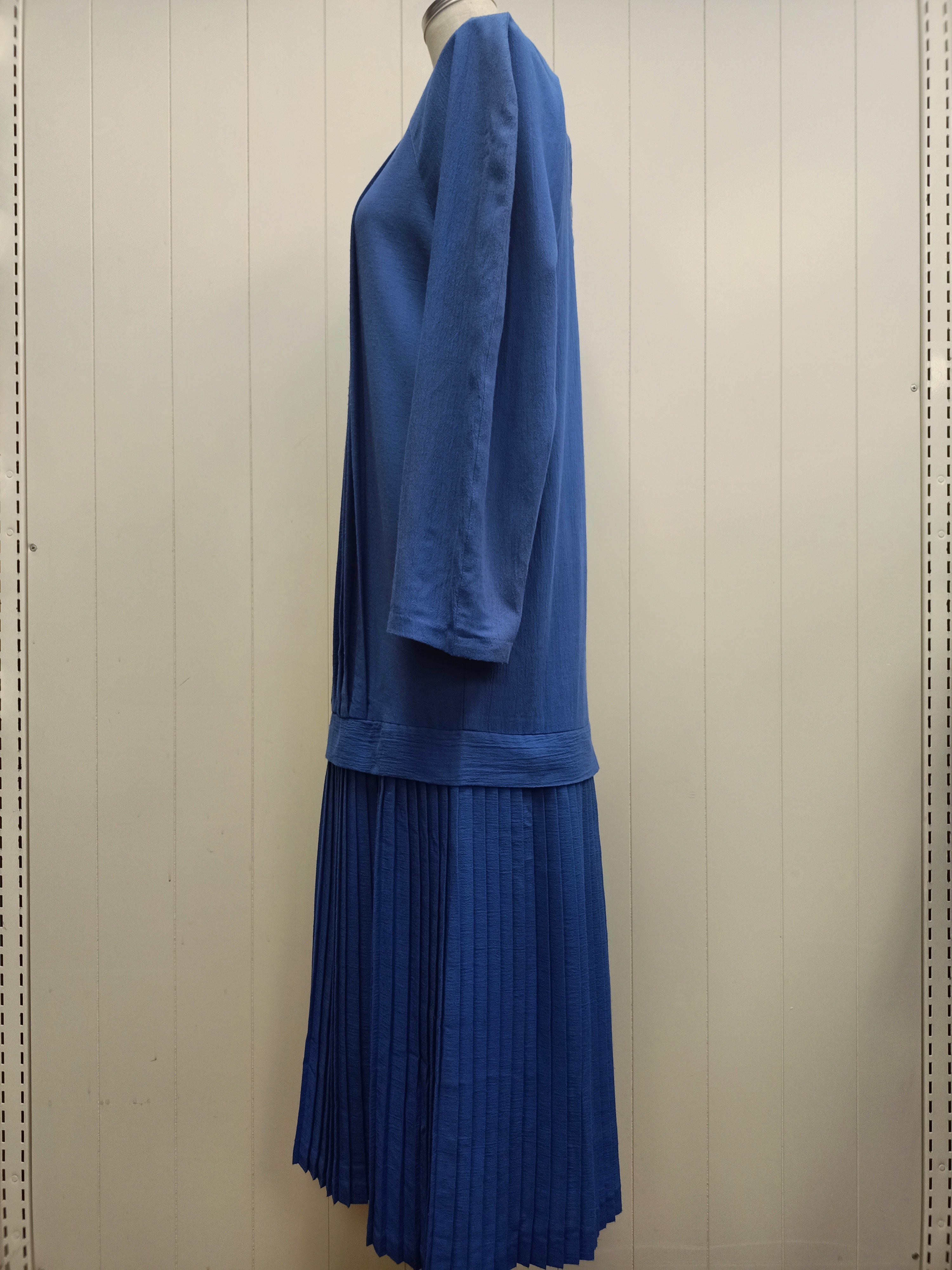 Vintage Blue Drop Waist Dress
