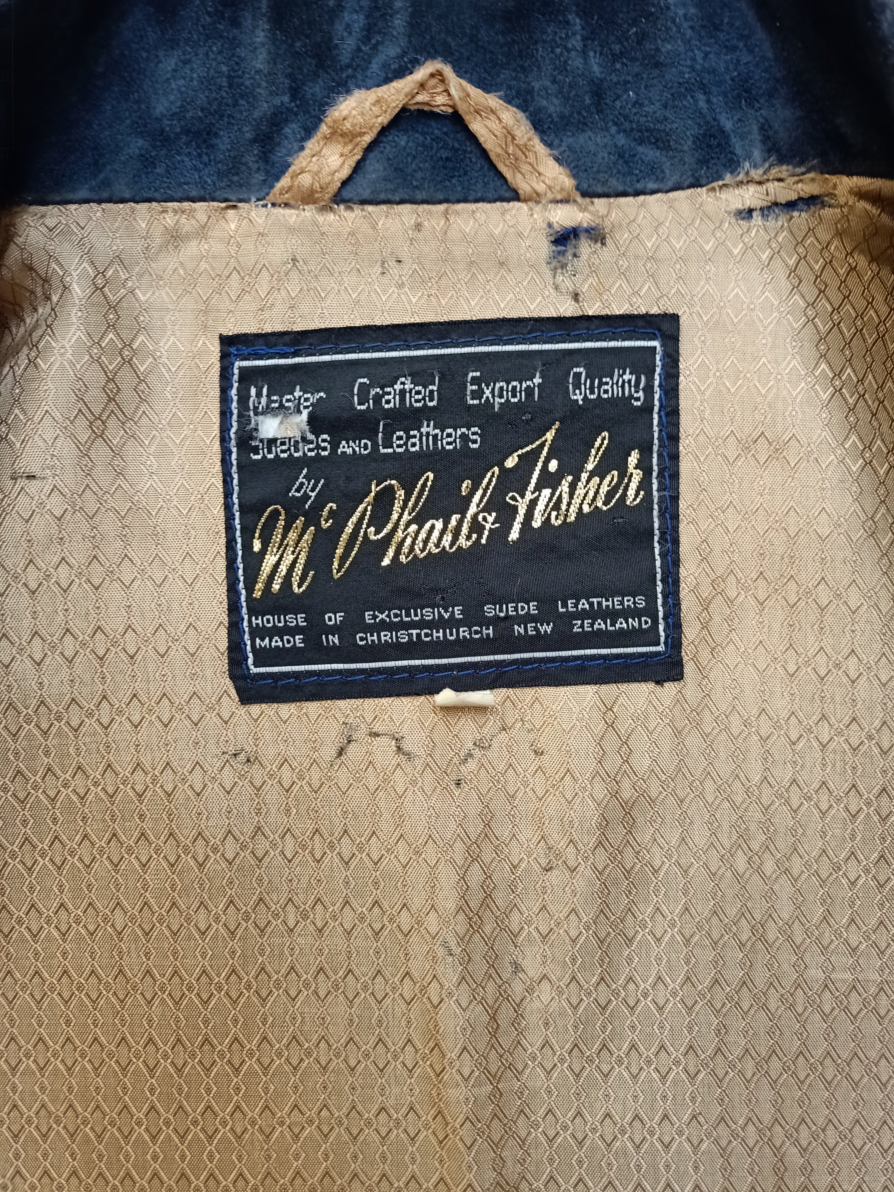 Vintage Navy Suede Jacket