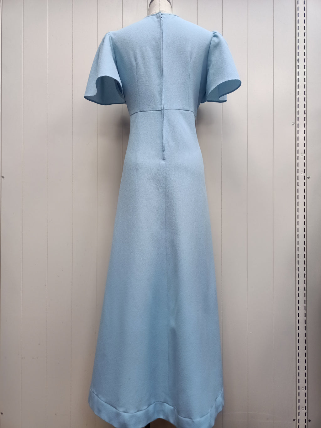 Vintage Pastel Blue Prairie Maxi Dress
