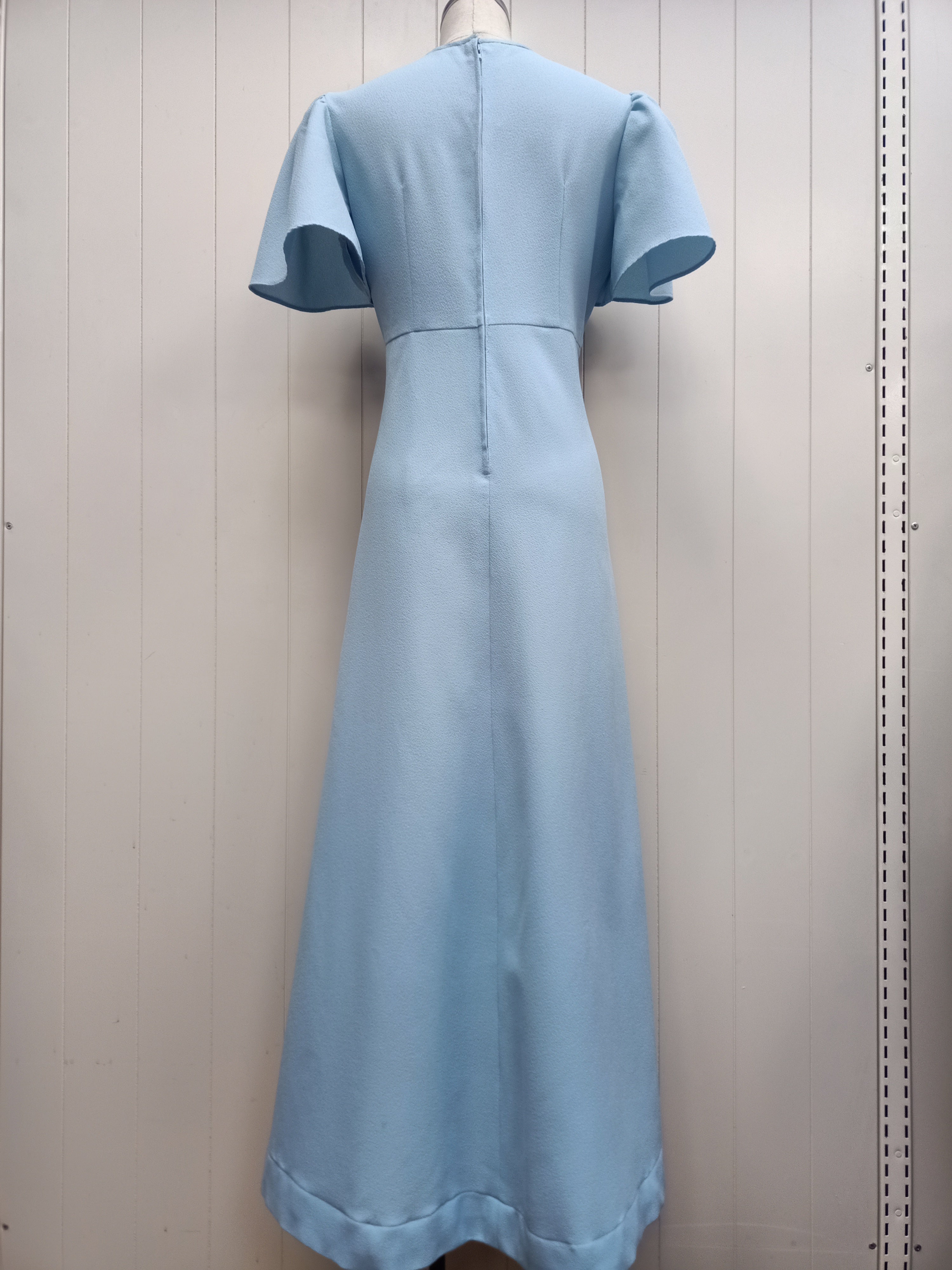 Vintage Pastel Blue Prairie Maxi Dress
