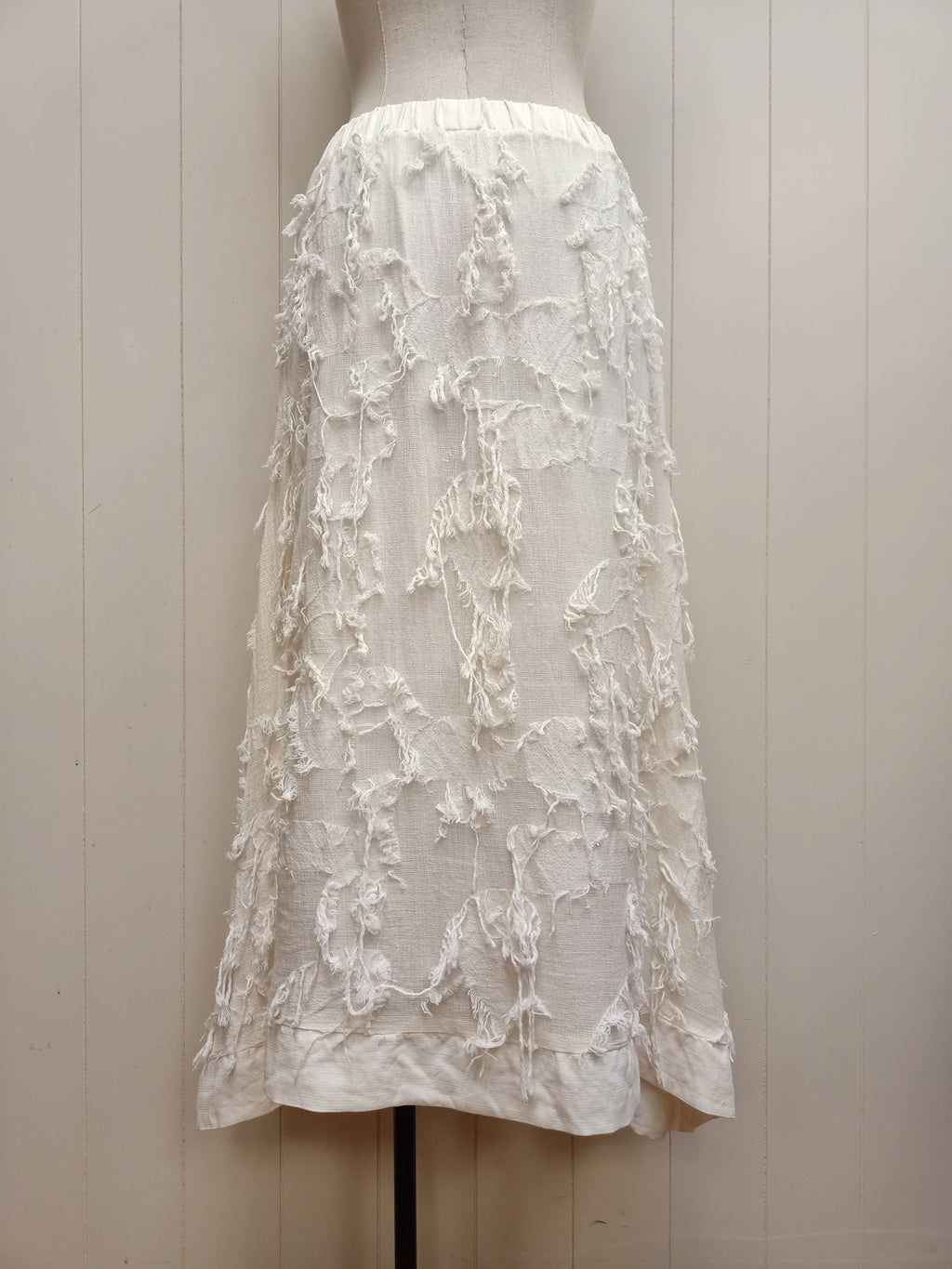Frayed Cotton Skirt