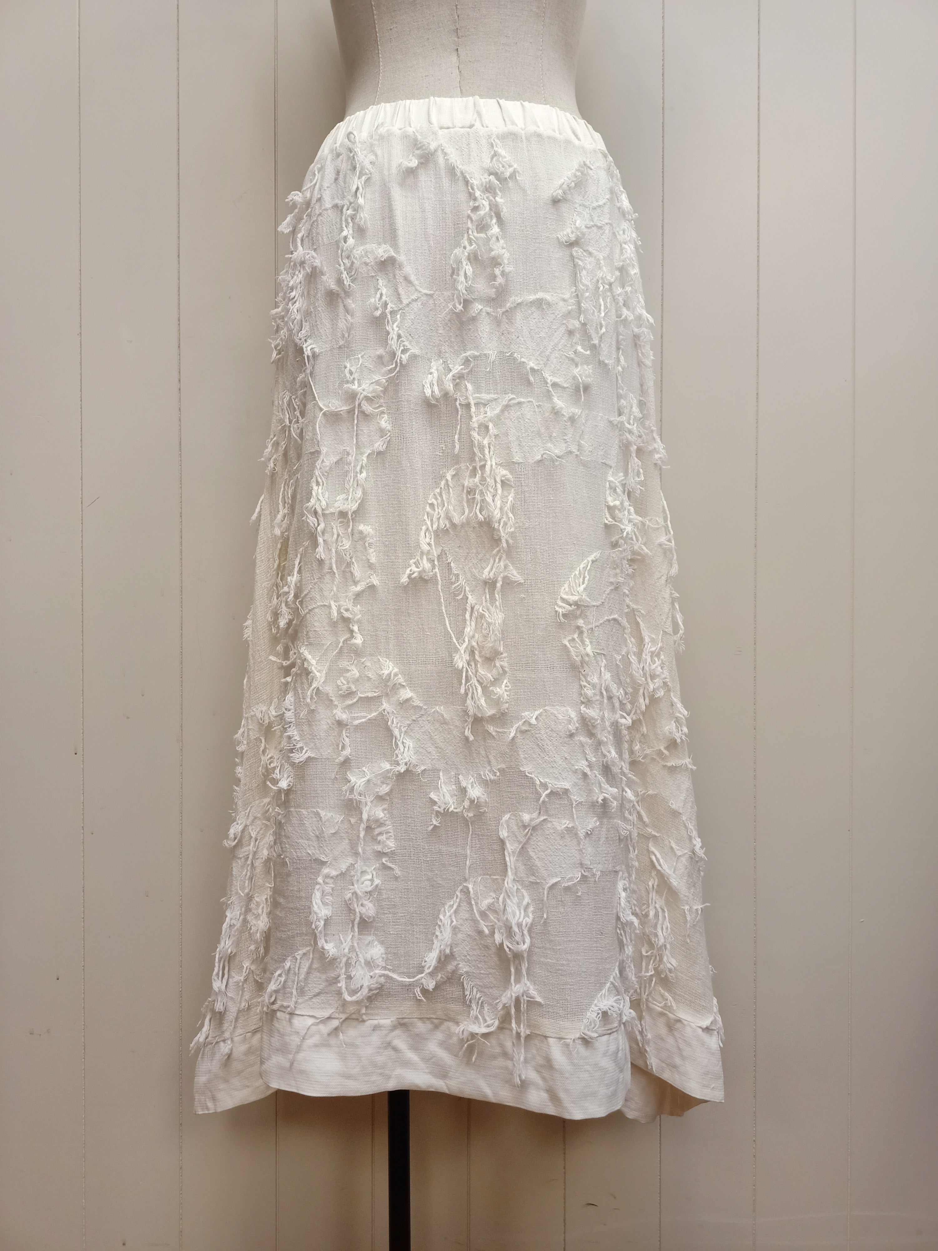 Frayed Cotton Skirt