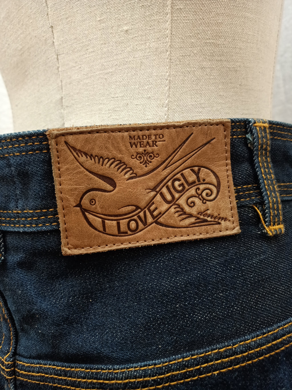 I Love Ugly Button Fly Jeans