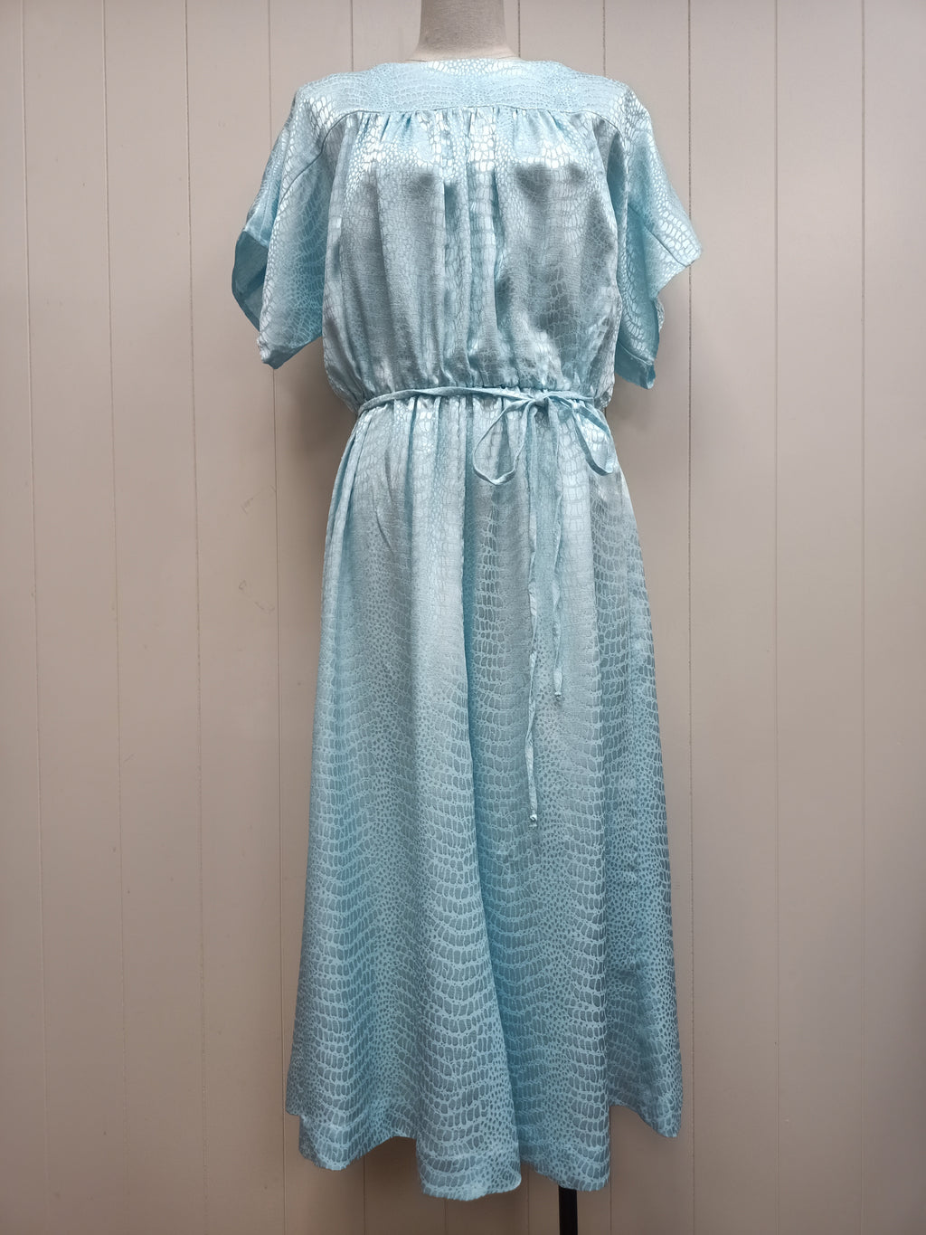 Vintage Snake Texture Satin Dress
